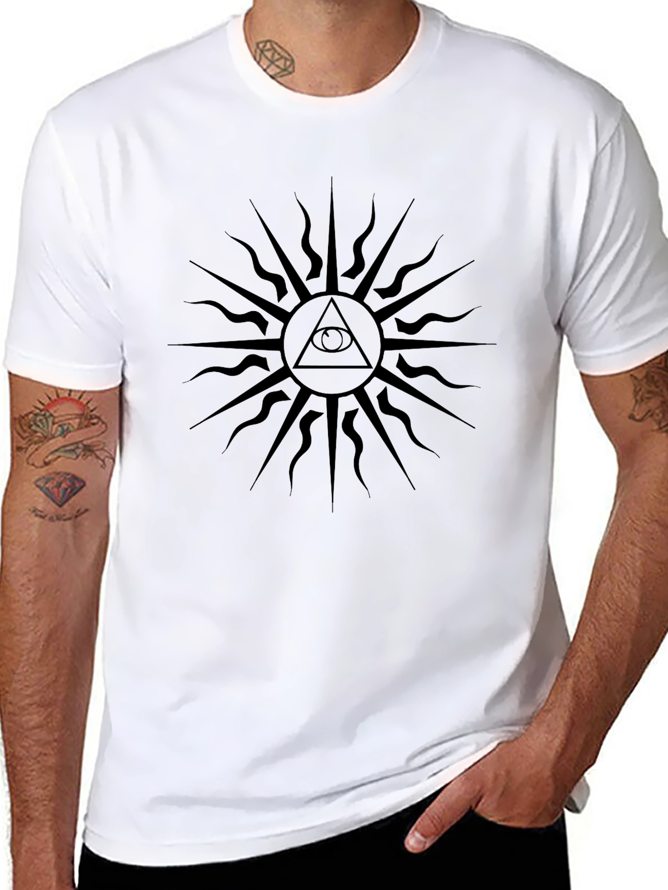 All-Seeing Eye Sun Graphic T-Shirt