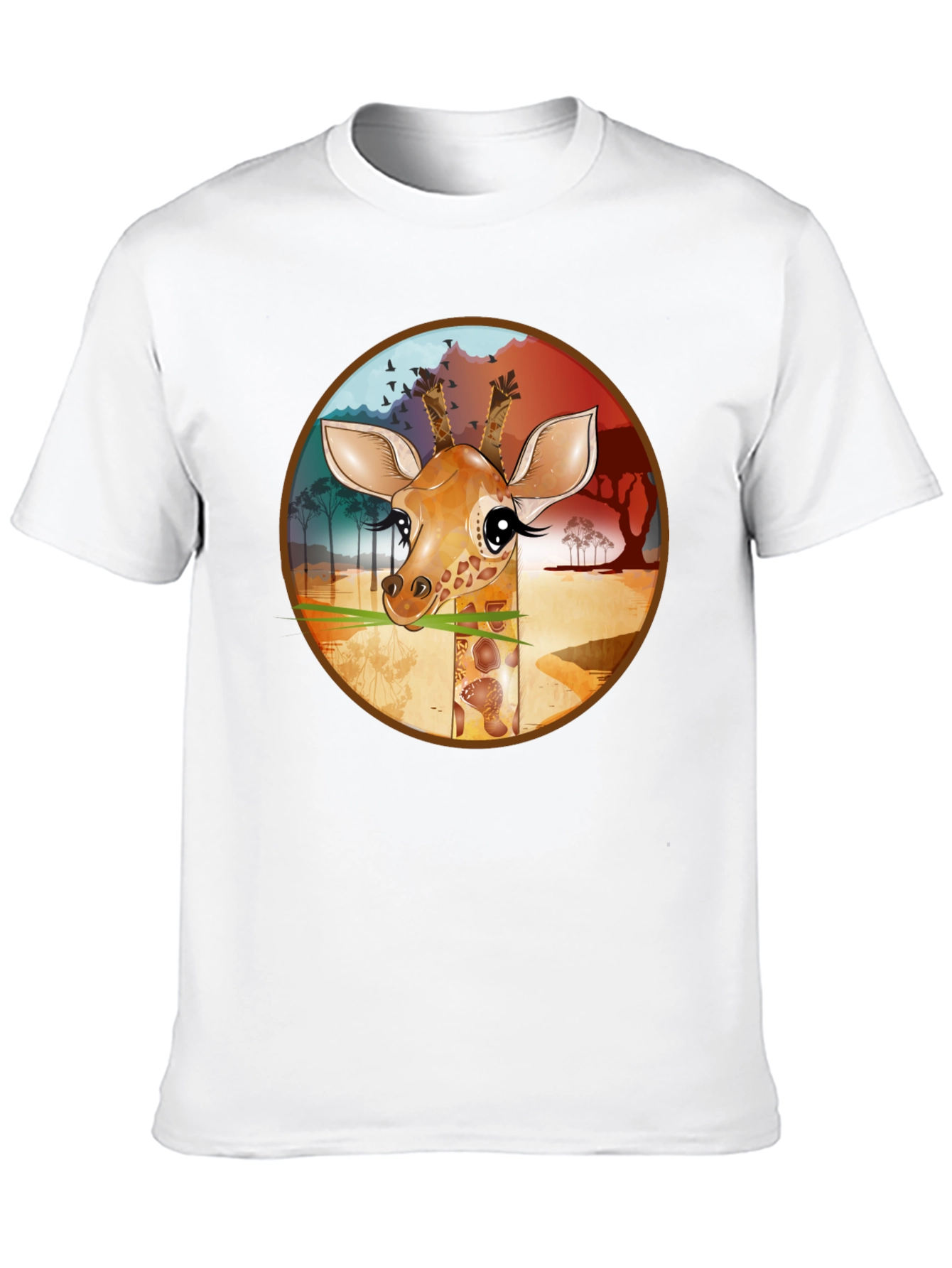 Giraffe Graphic T-Shirt - Black Cotton Tee