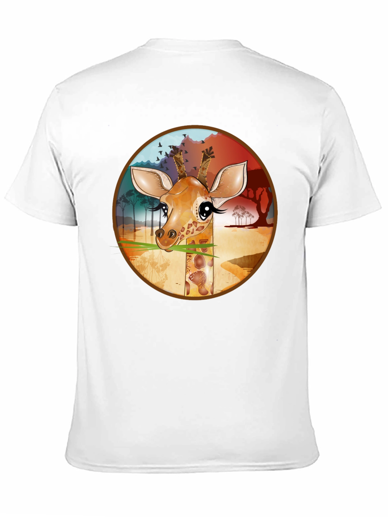 Giraffe Graphic T-Shirt - Black Cotton Tee