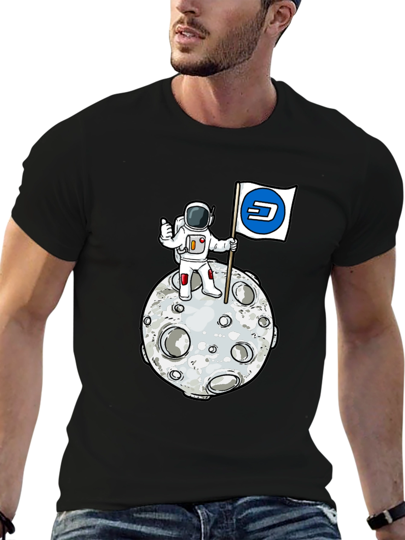 Astronaut Moon Landing Dash Crypto T-Shirt