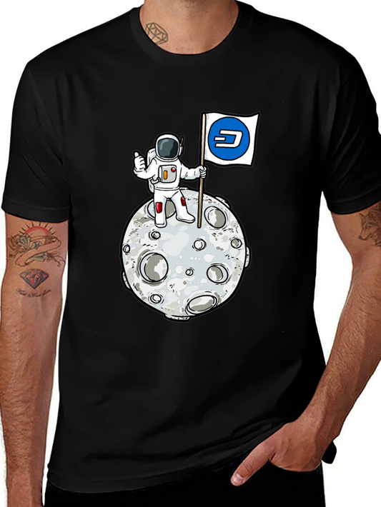 Astronaut Moon Landing Dash Crypto T-Shirt
