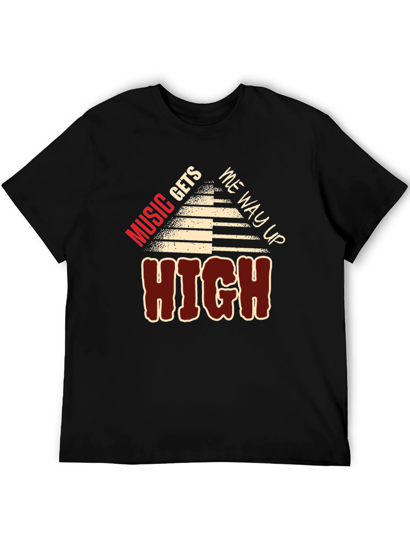 Music Gets Me Way Up High Graphic Tee