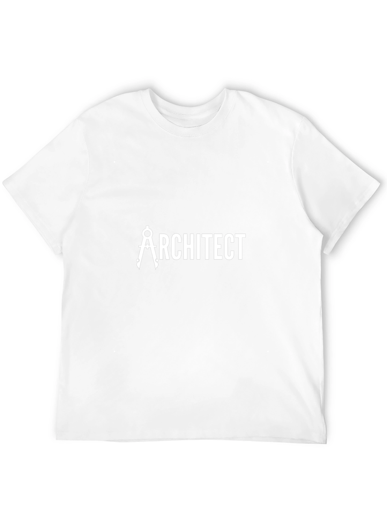 Architect Black T-Shirt - Drafting Compass Design
