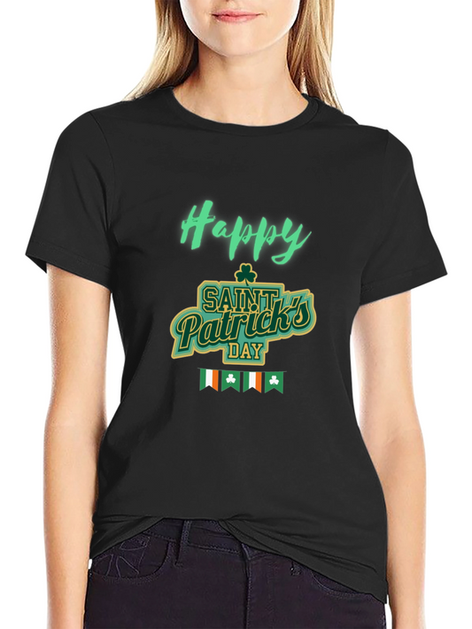 Happy Saint Patricks Day Black Tee