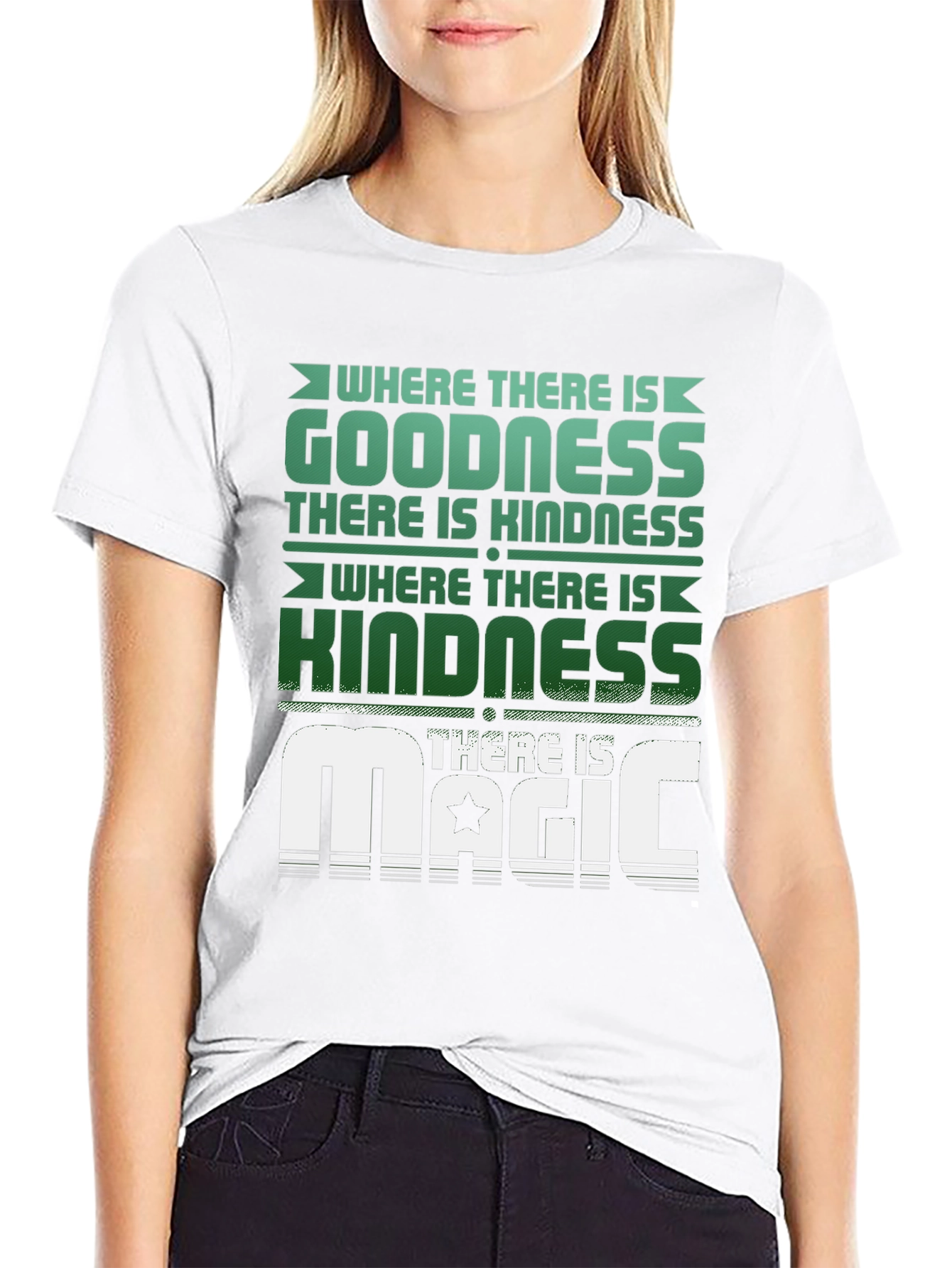 Goodness Kindness Magic Graphic Tee - Black