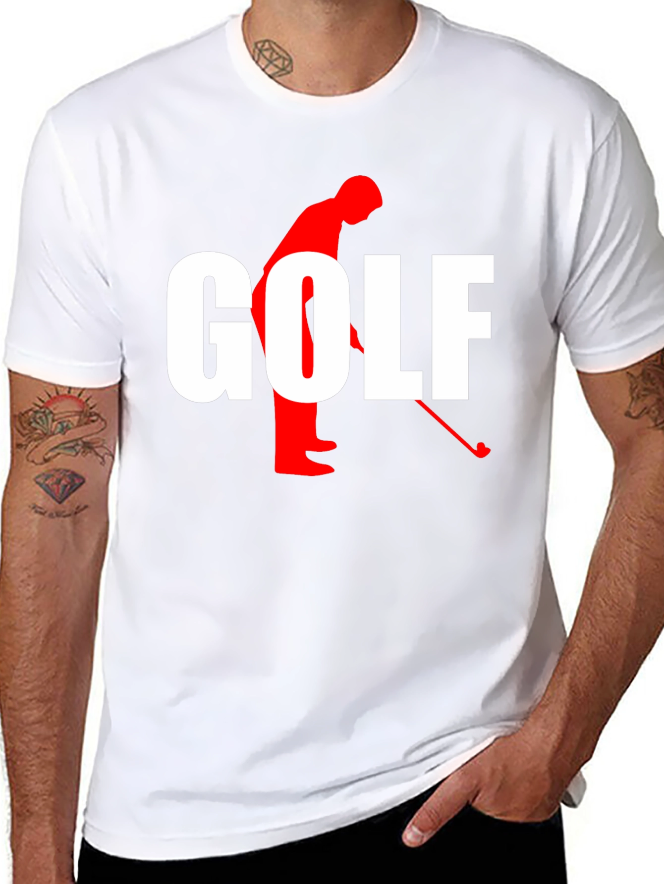 Golf Silhouette Graphic T-Shirt - Stylish Golfer Tee