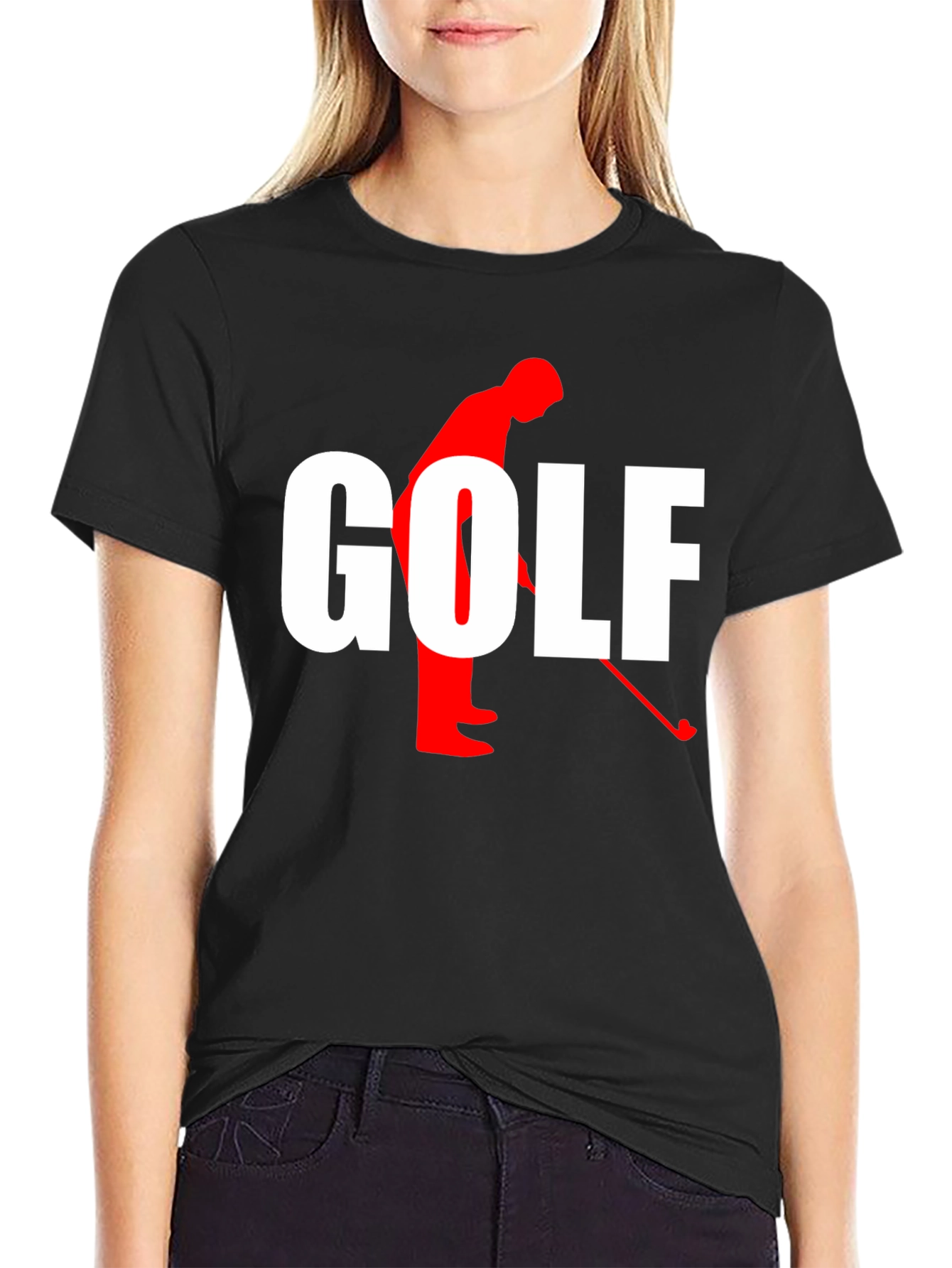 Golf Silhouette Graphic T-Shirt - Stylish Golfer Tee