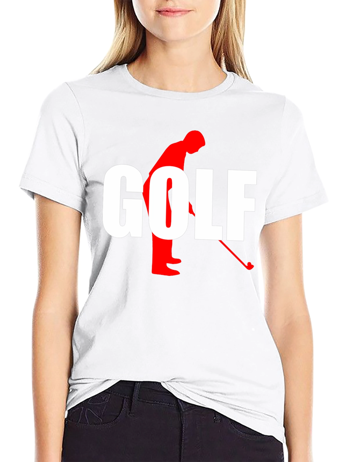 Golf Silhouette Graphic T-Shirt - Stylish Golfer Tee