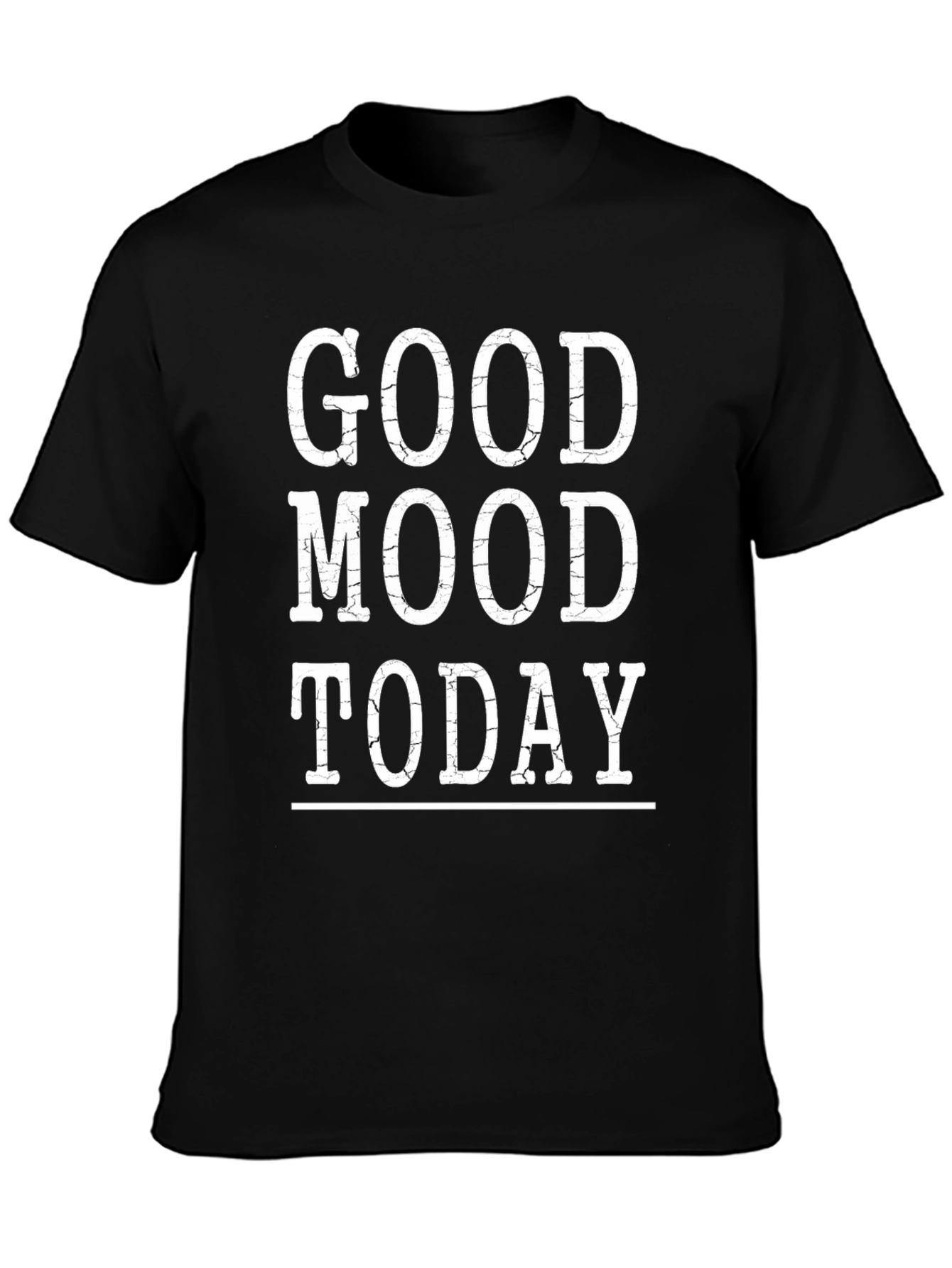 Good Mood Today Black Graphic Tee Shirt