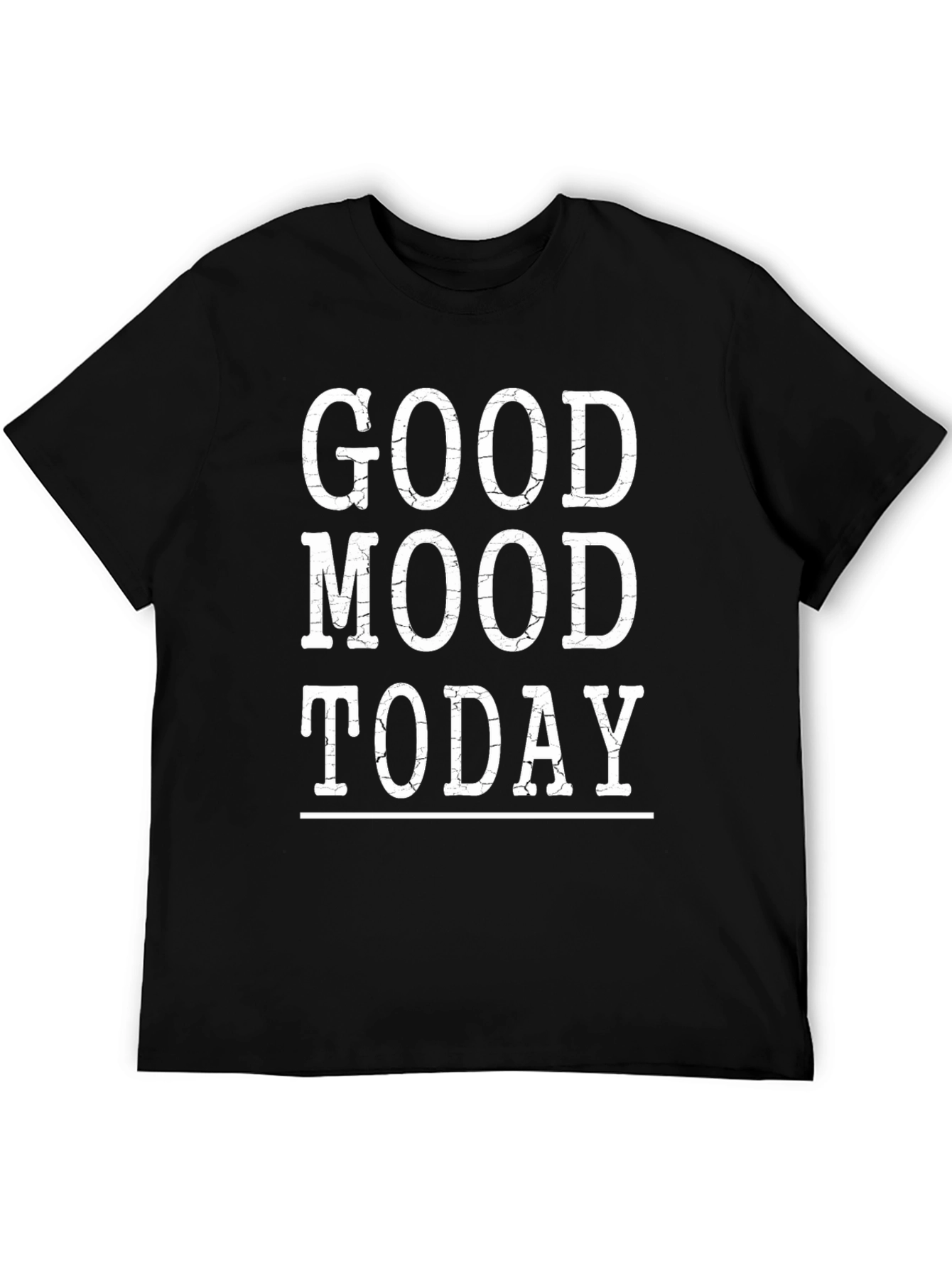 Good Mood Today Black Graphic Tee Shirt