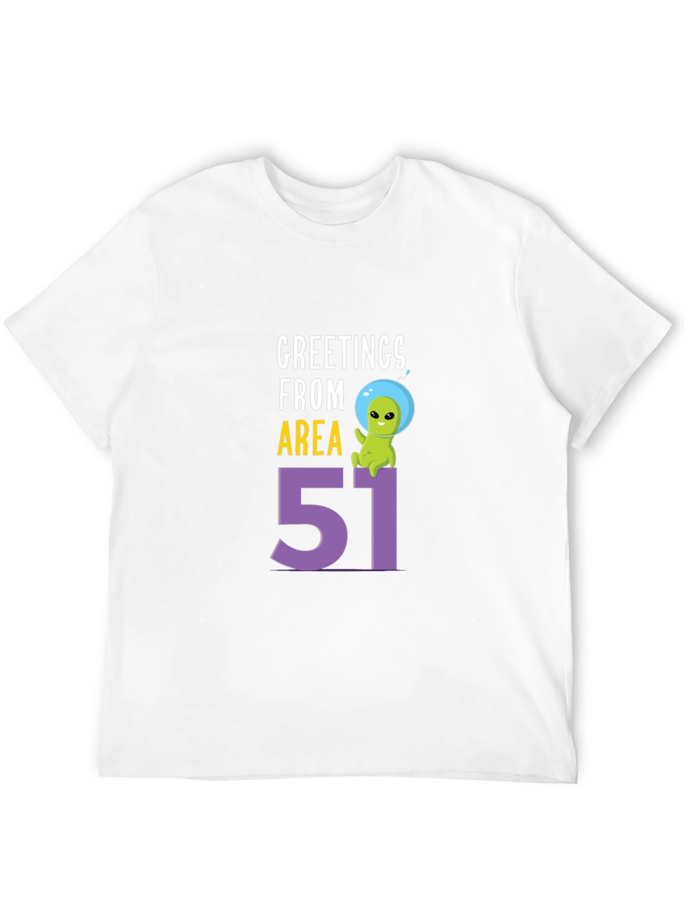 Greetings From Area 51 T-Shirt Alien UFO Graphic Tee