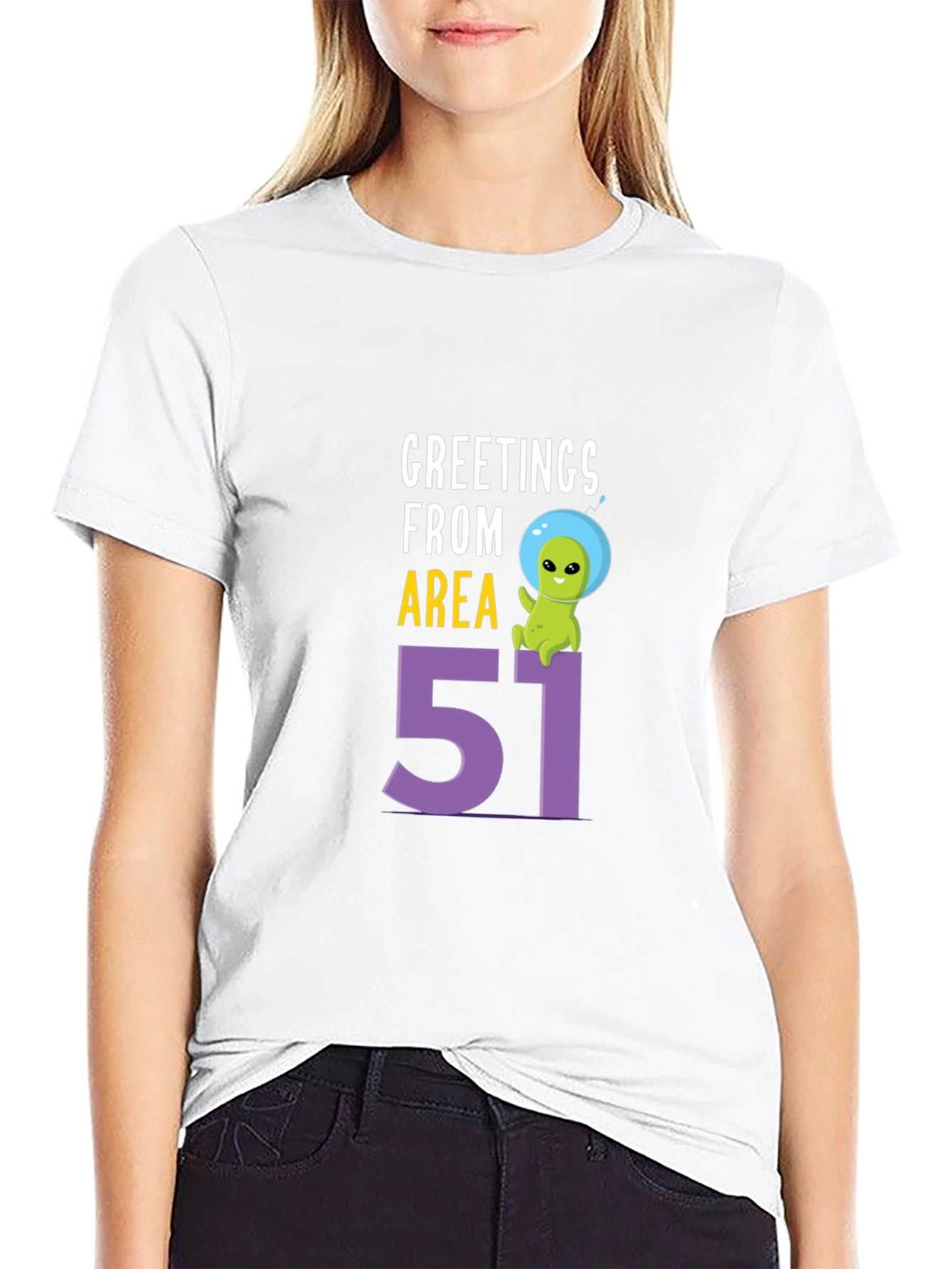 Greetings From Area 51 T-Shirt Alien UFO Graphic Tee