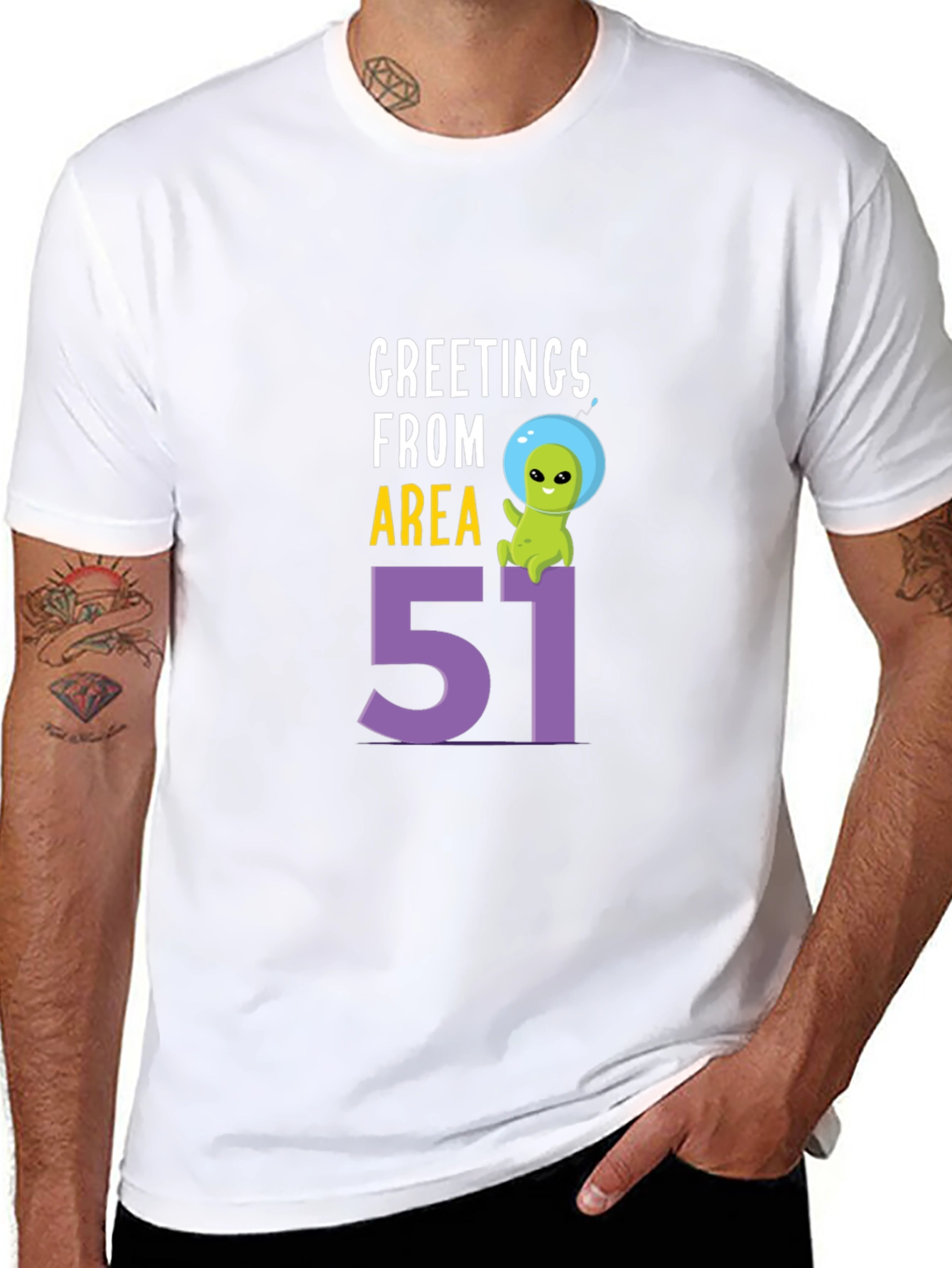 Greetings From Area 51 T-Shirt Alien UFO Graphic Tee