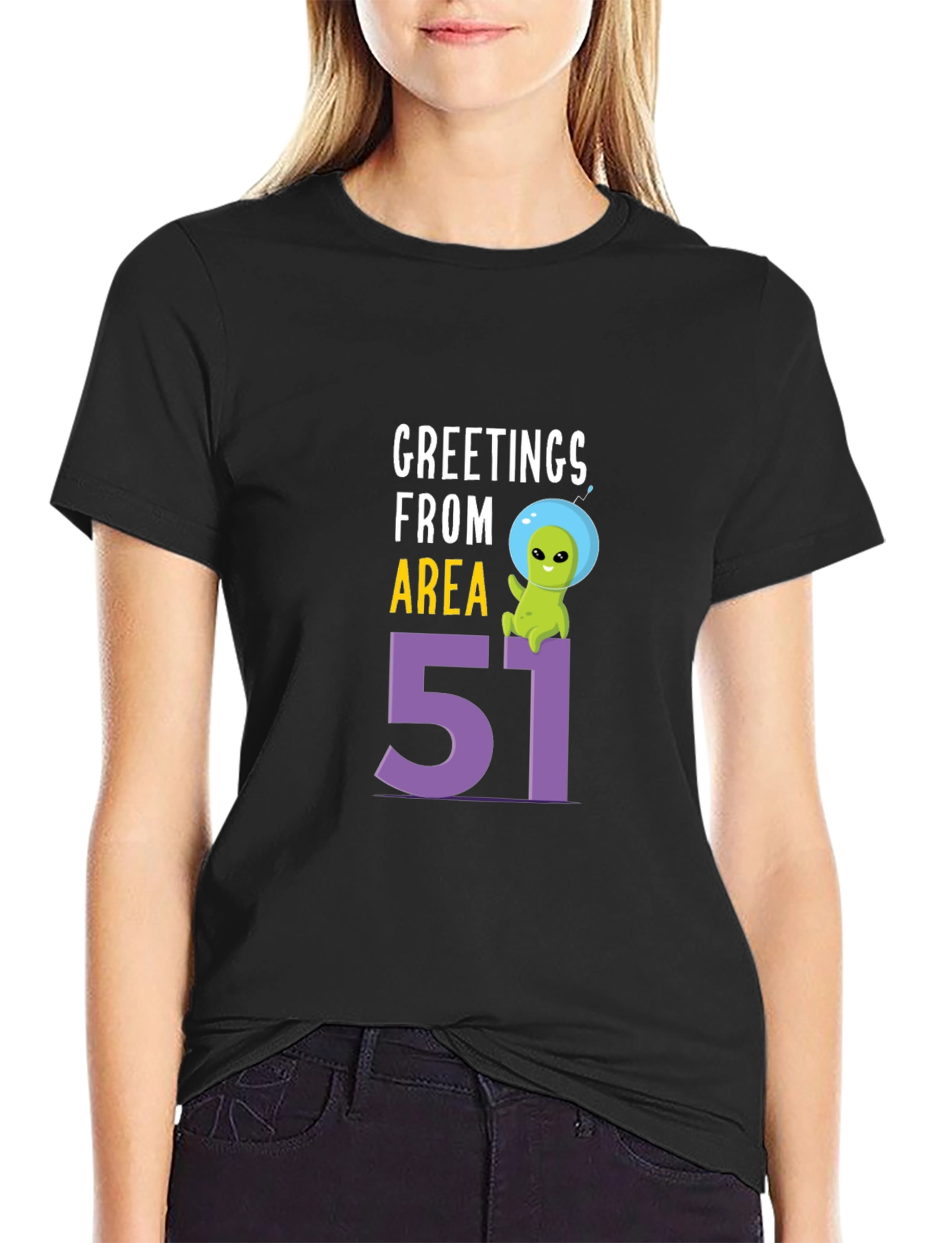 Greetings From Area 51 T-Shirt Alien UFO Graphic Tee