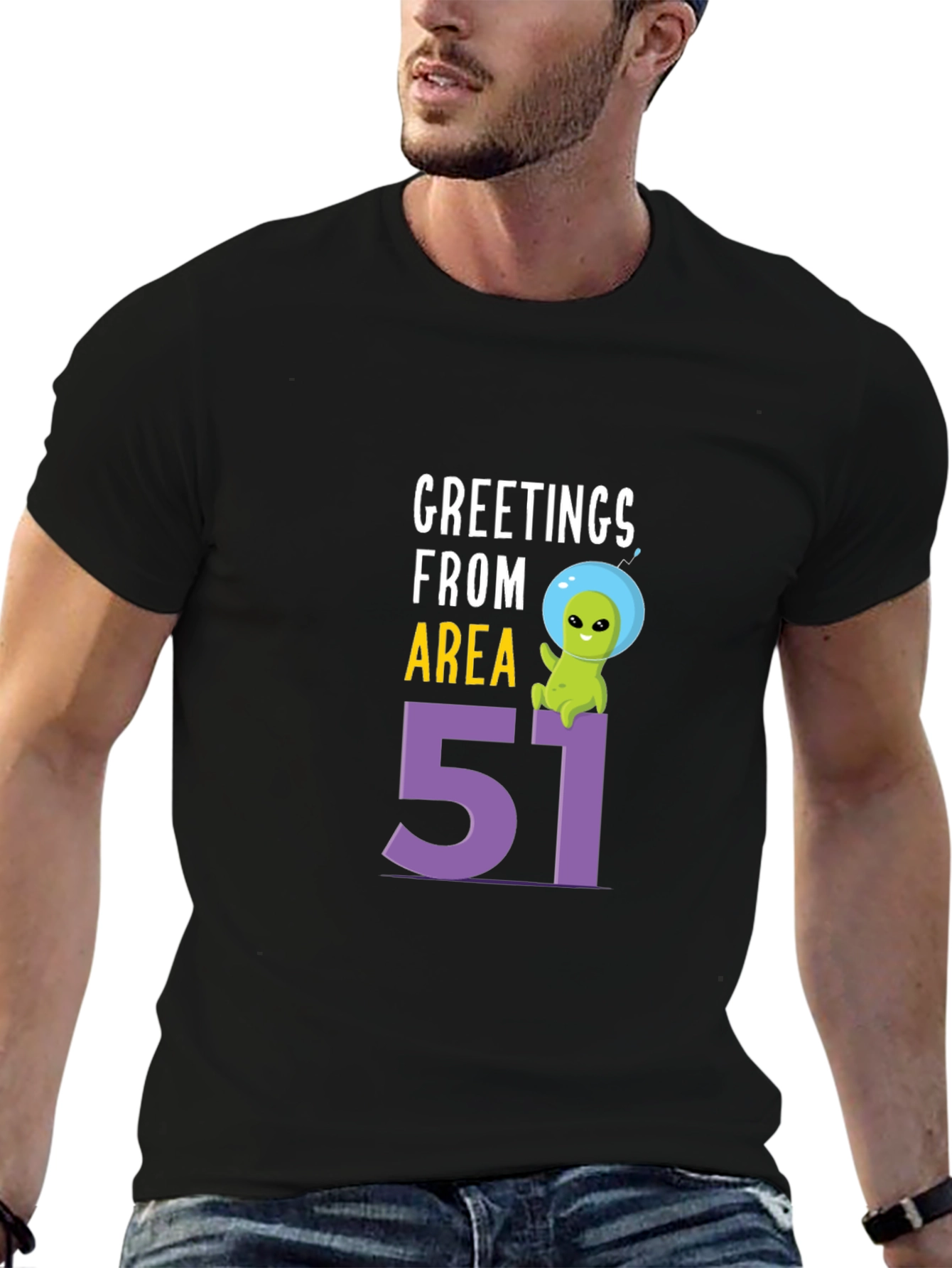 Greetings From Area 51 T-Shirt Alien UFO Graphic Tee