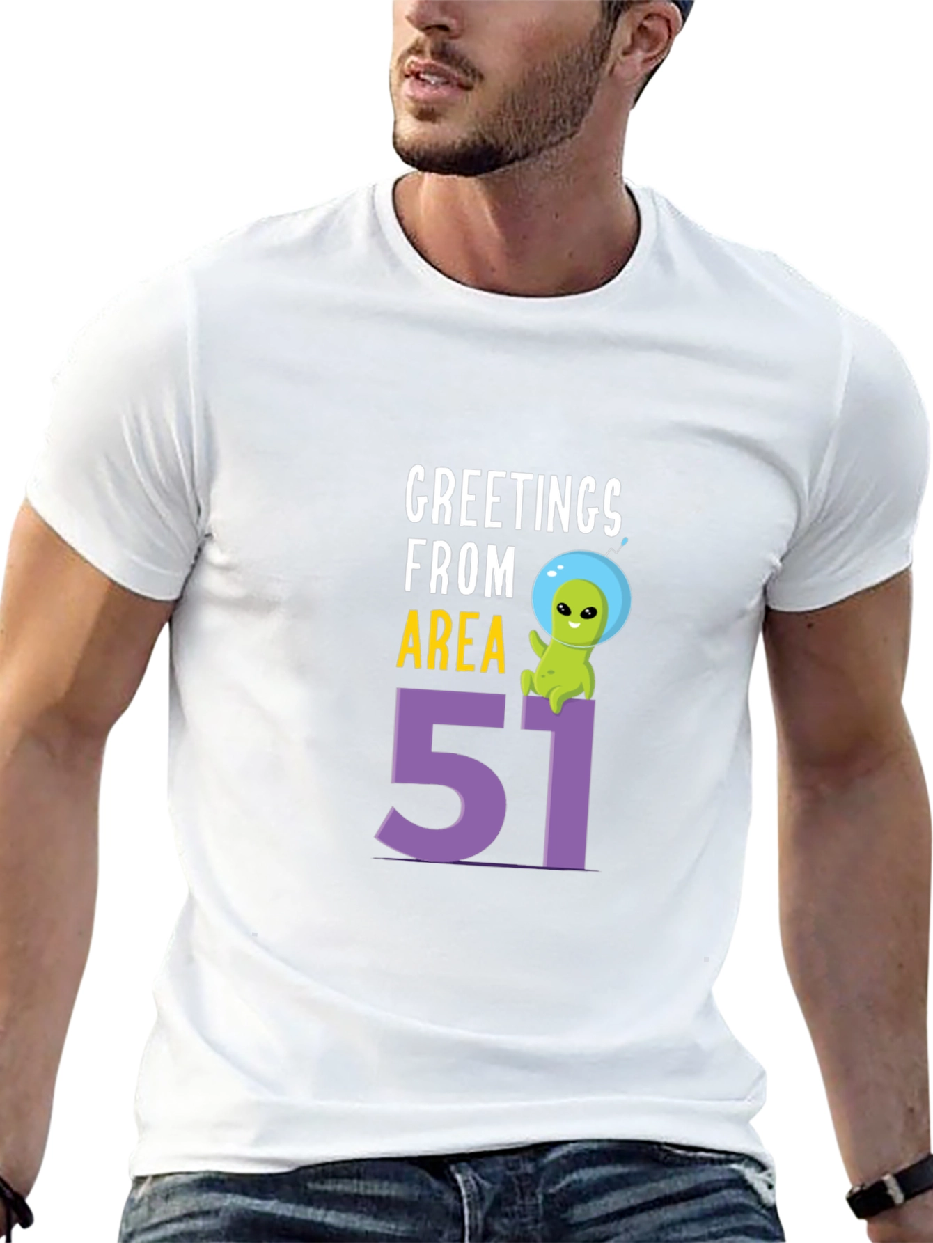 Greetings From Area 51 T-Shirt Alien UFO Graphic Tee