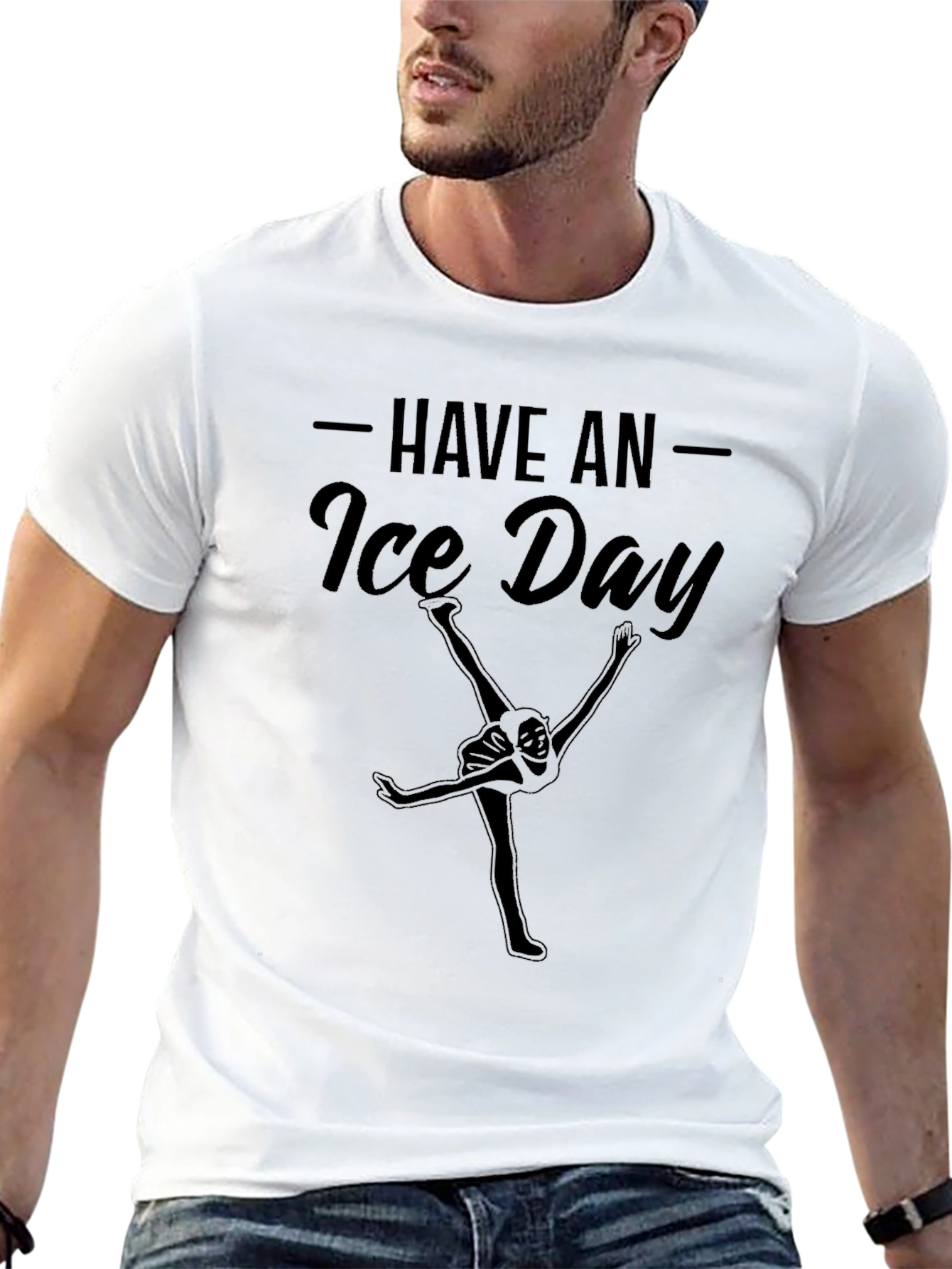Have an Ice Day Black Graphic T-Shirt