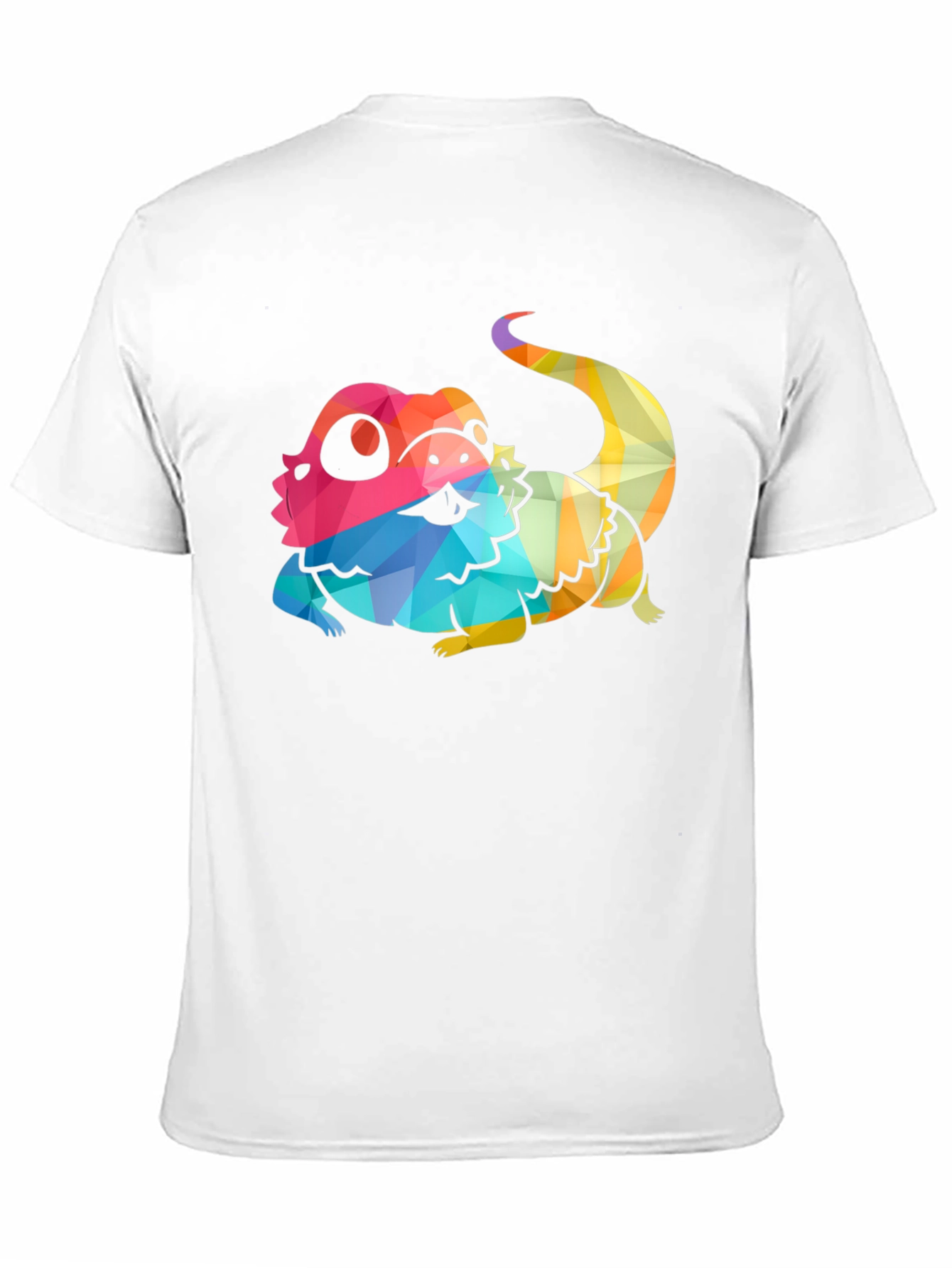 Geometric Lizard Graphic Tee - Soft Black T-Shirt