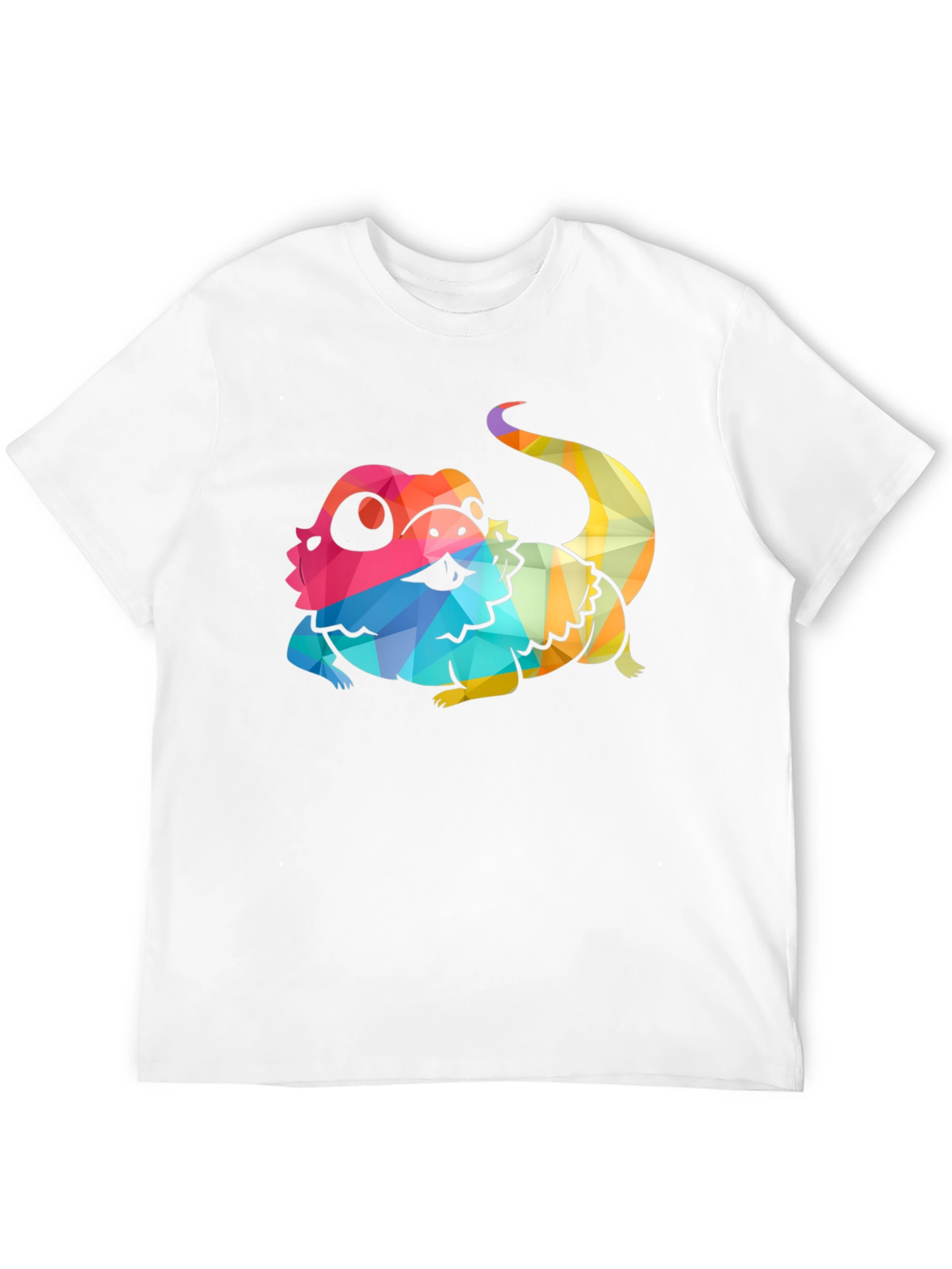 Geometric Lizard Graphic Tee - Soft Black T-Shirt