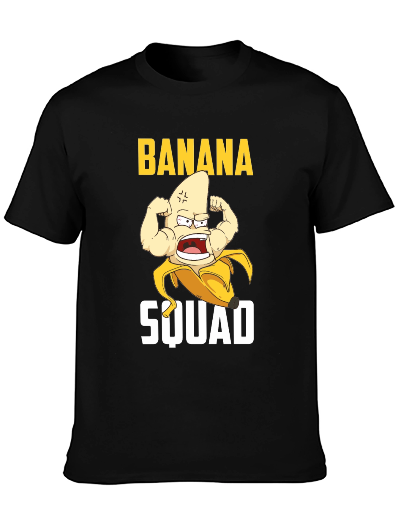Banana Squad Graphic T-Shirt - Funny Fruit Muscle Tee