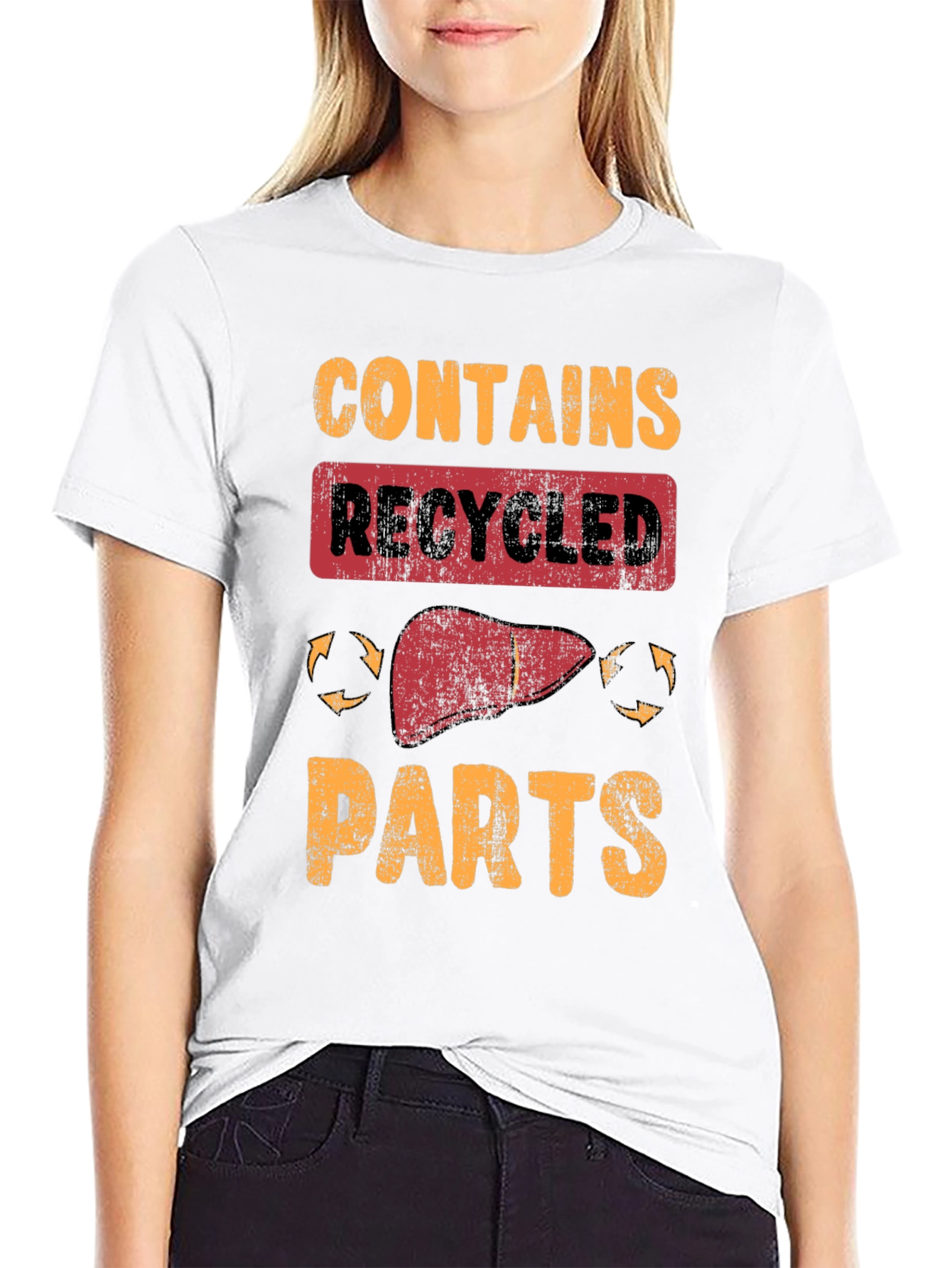 Contains Recycled Parts Novelty Graphic T-Shirt