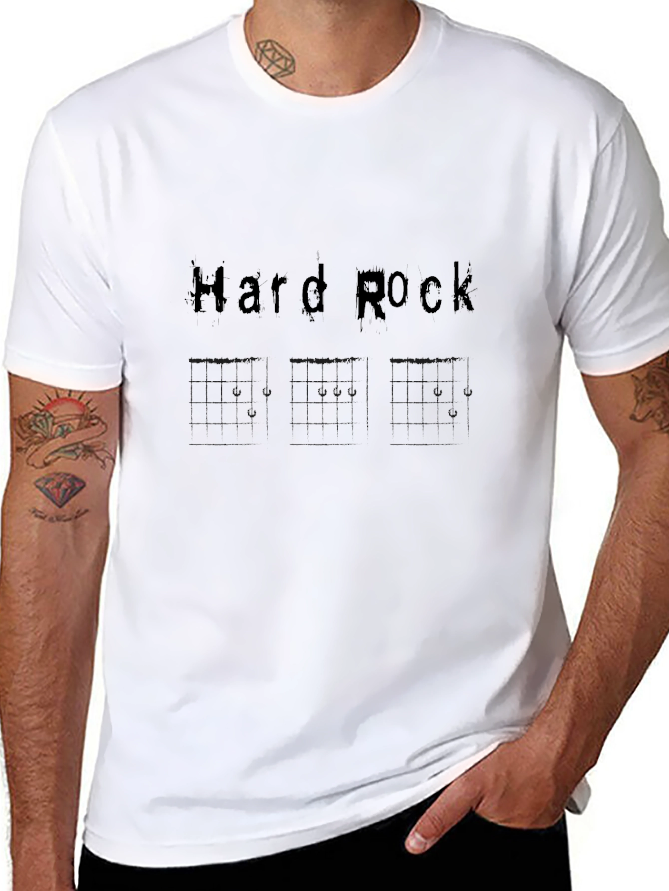 Hard Rock Graphic Print Black T-Shirt