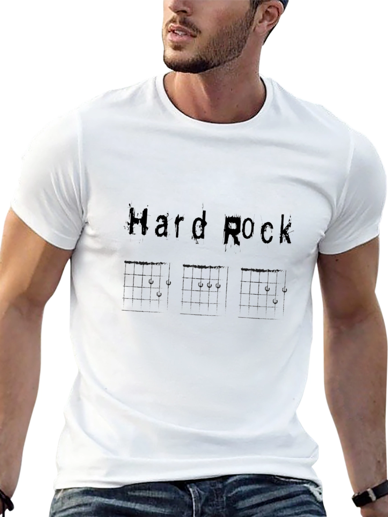 Hard Rock Graphic Print Black T-Shirt