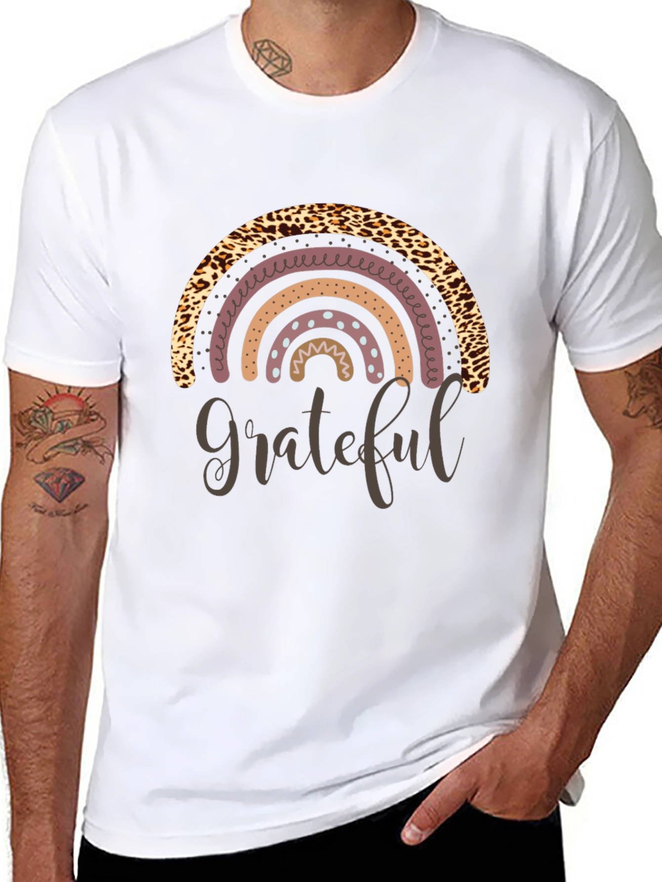Grateful Rainbow Graphic T-Shirt