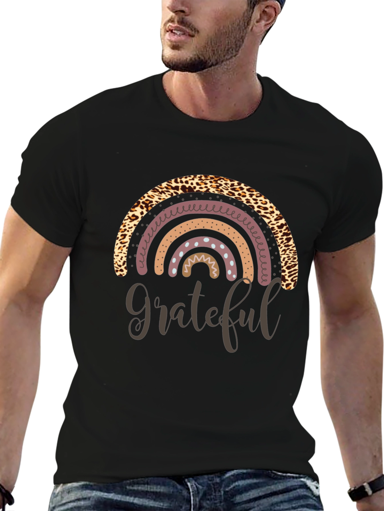 Grateful Rainbow Graphic T-Shirt