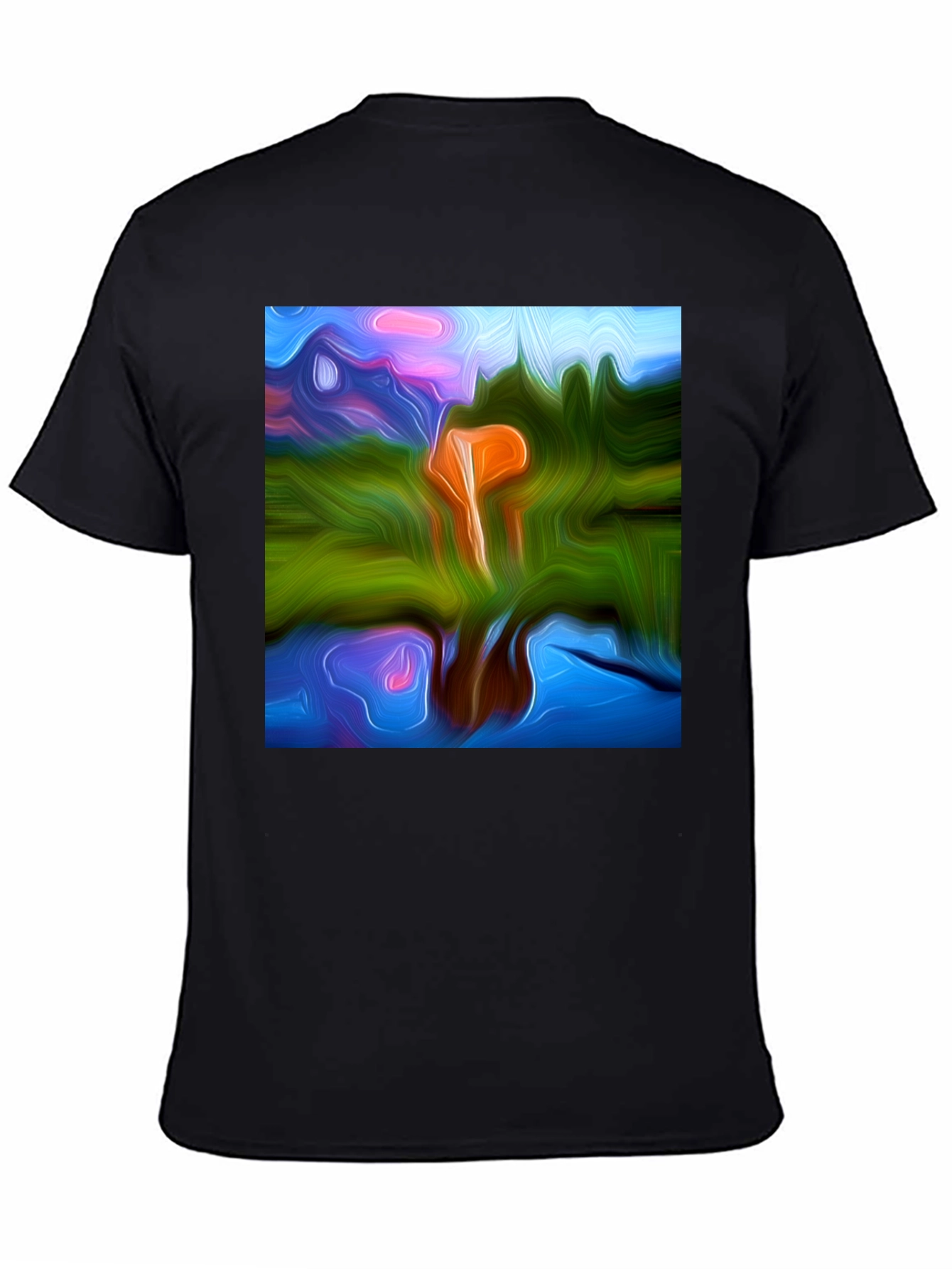 Abstract Art Black T-Shirt - Modern Style