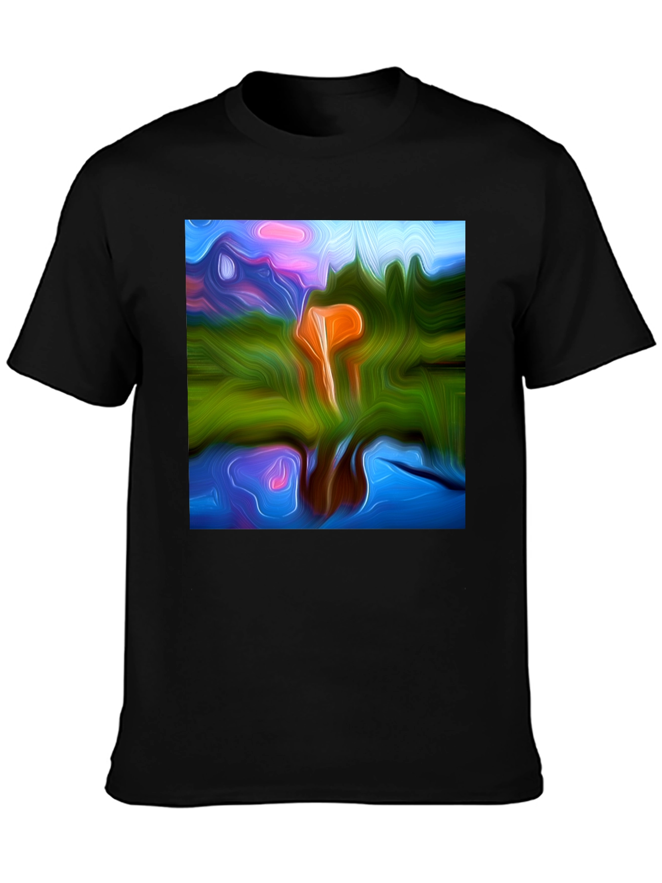 Abstract Art Black T-Shirt - Modern Style