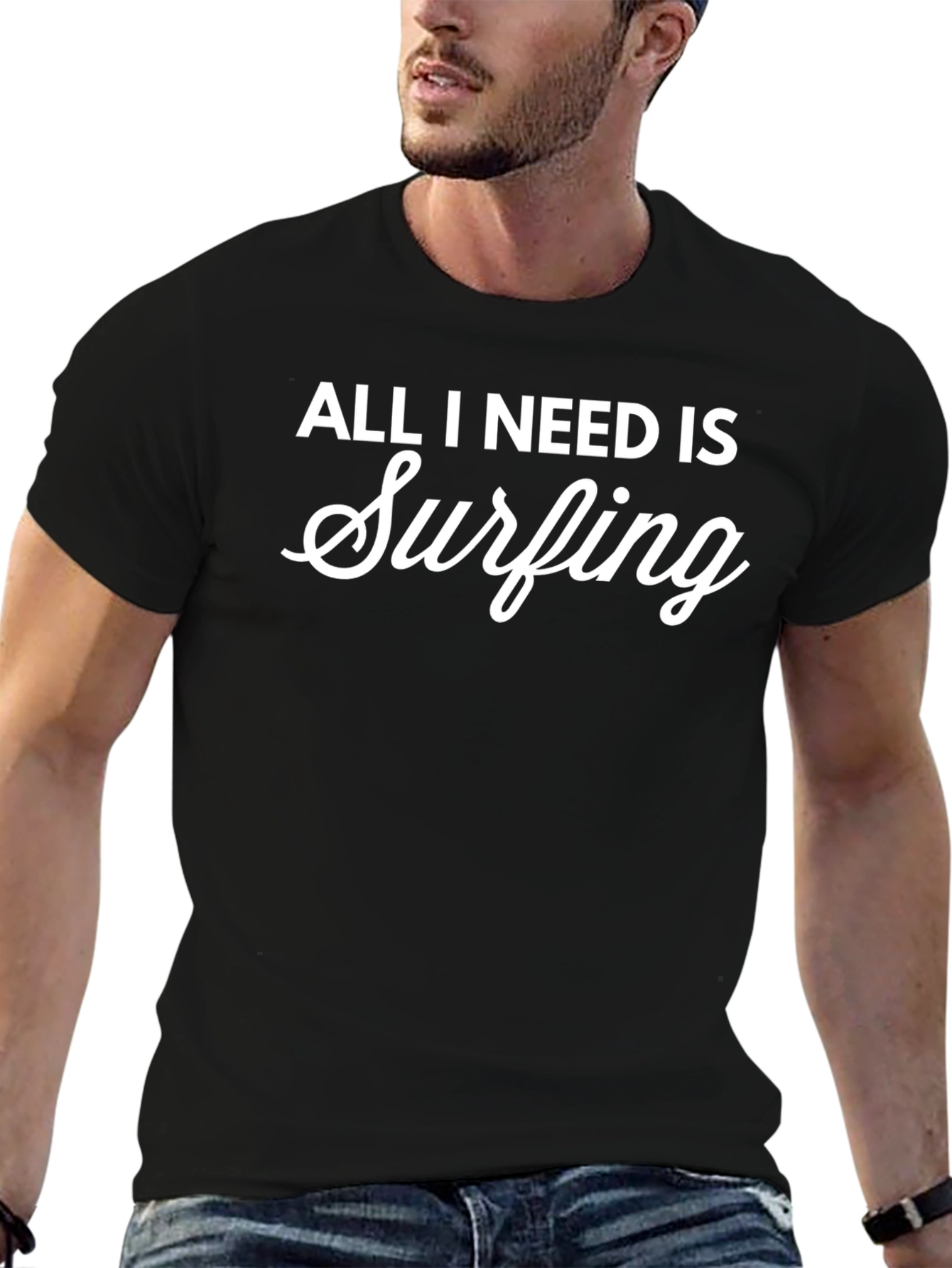 All I Need Is Surfing T-Shirt - Black