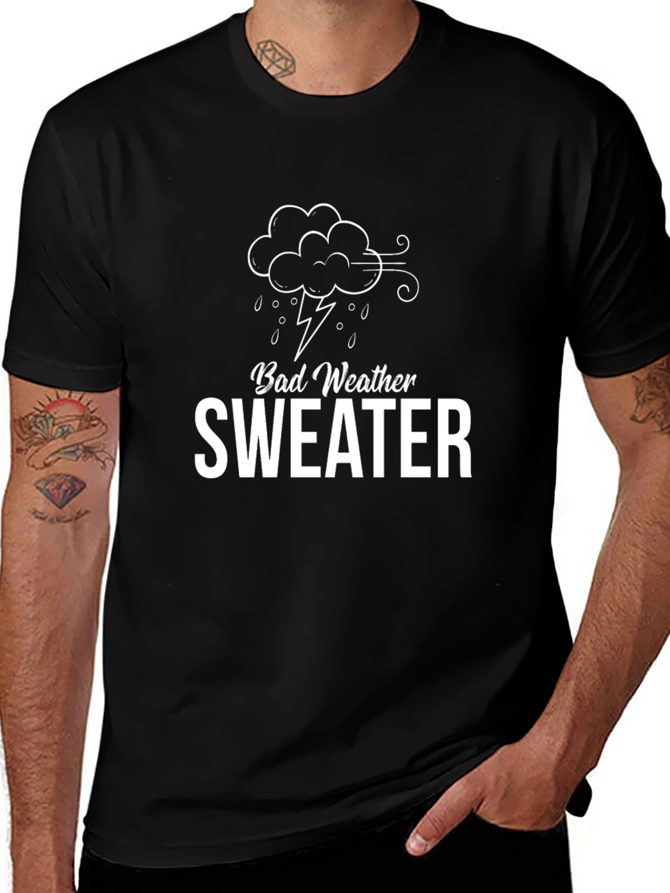 Bad Weather Sweater Graphic T-Shirt