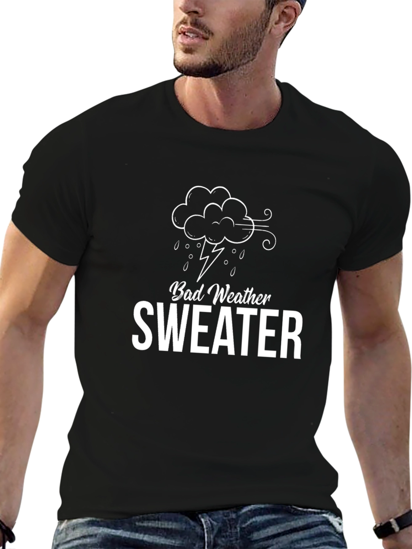 Bad Weather Sweater Graphic T-Shirt