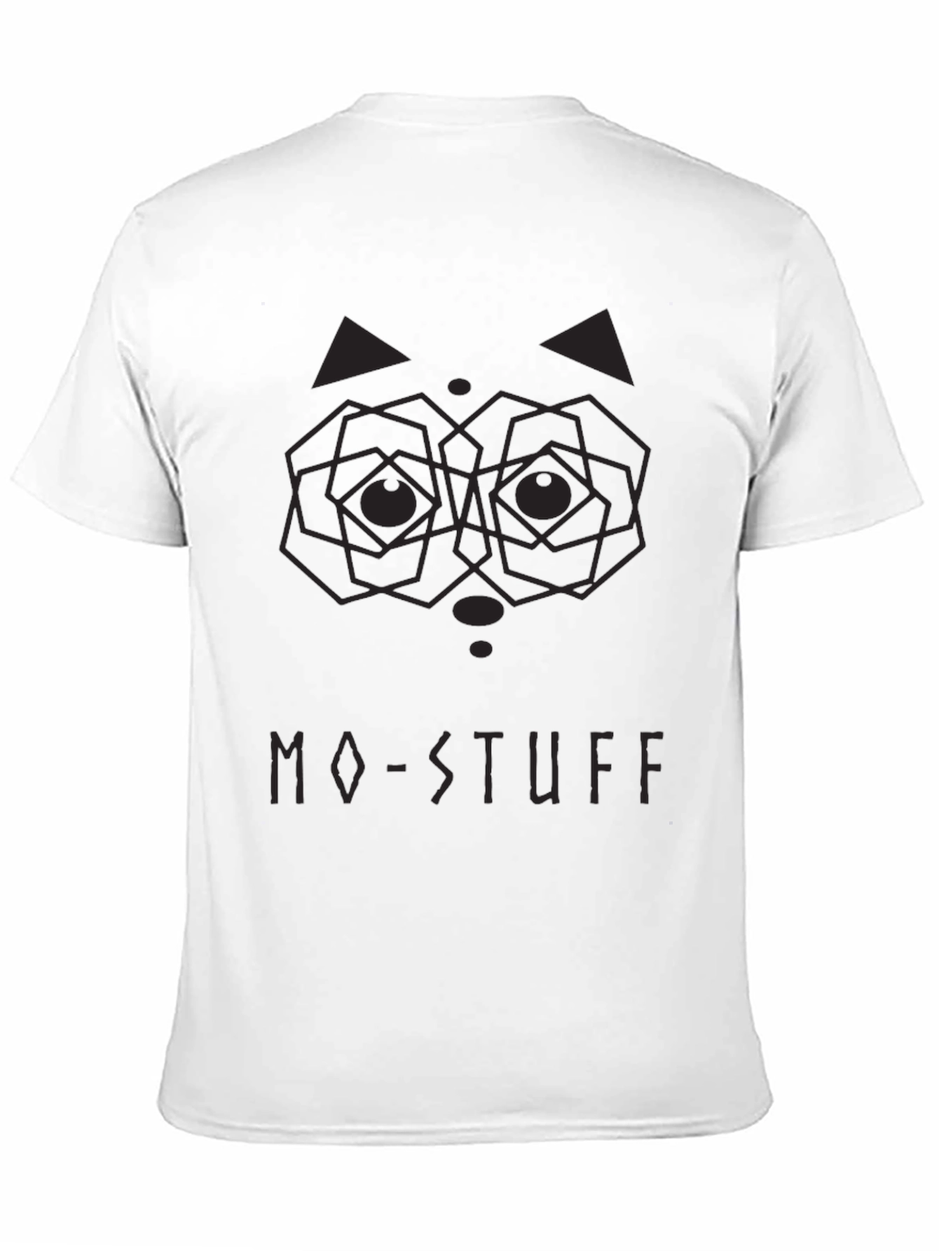 Geometric Graphic Print Black T-Shirt