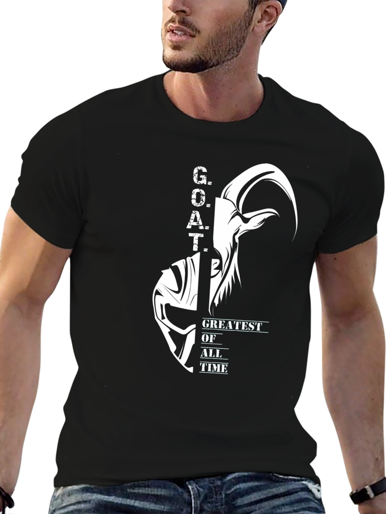 Greatest of All Time GOAT Black T-Shirt