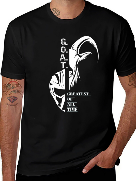 Greatest of All Time GOAT Black T-Shirt