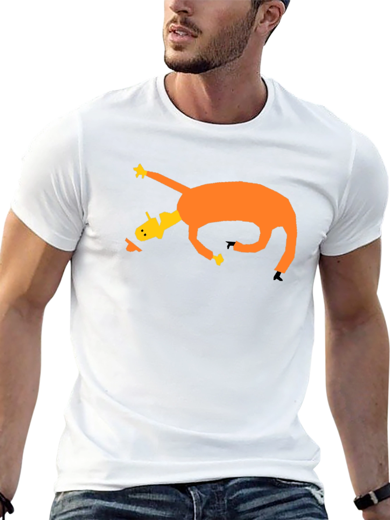 Abstract Graphic Tee - Quirky Cartoon Design