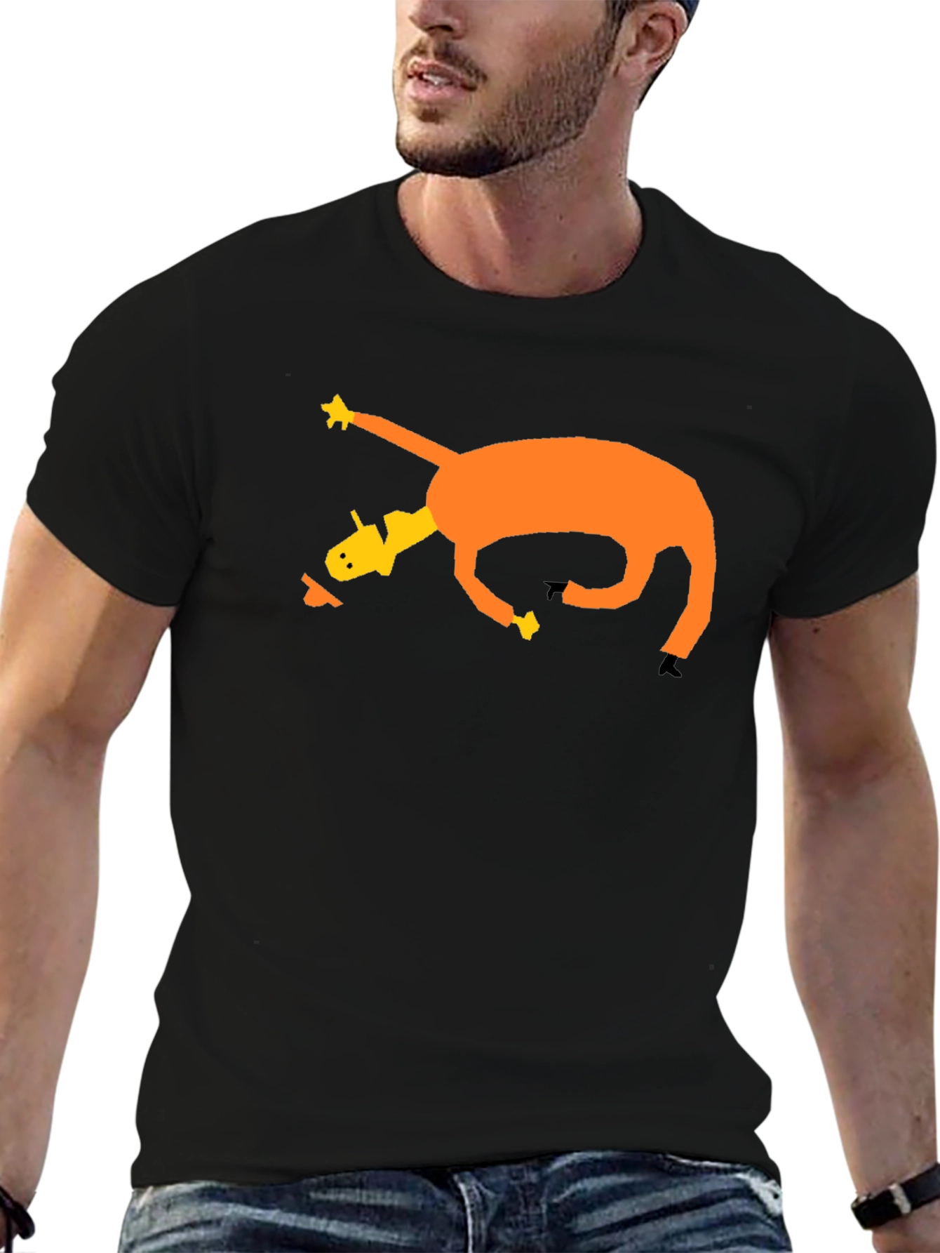 Abstract Graphic Tee - Quirky Cartoon Design