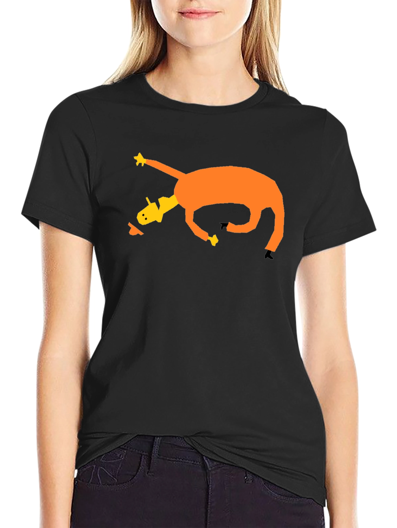 Abstract Graphic Tee - Quirky Cartoon Design