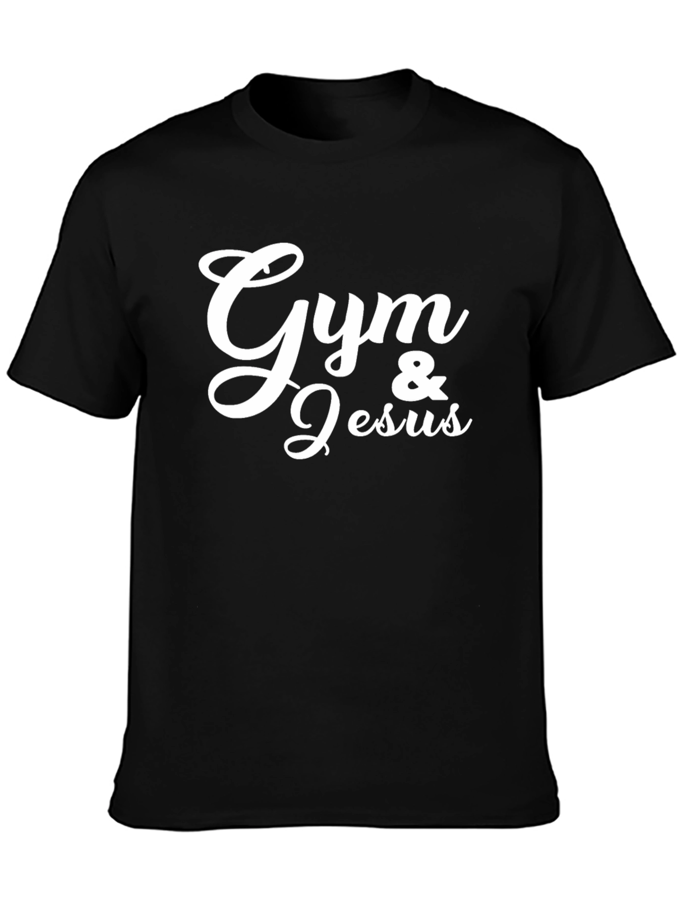 Gym & Jesus Graphic Tee - Black