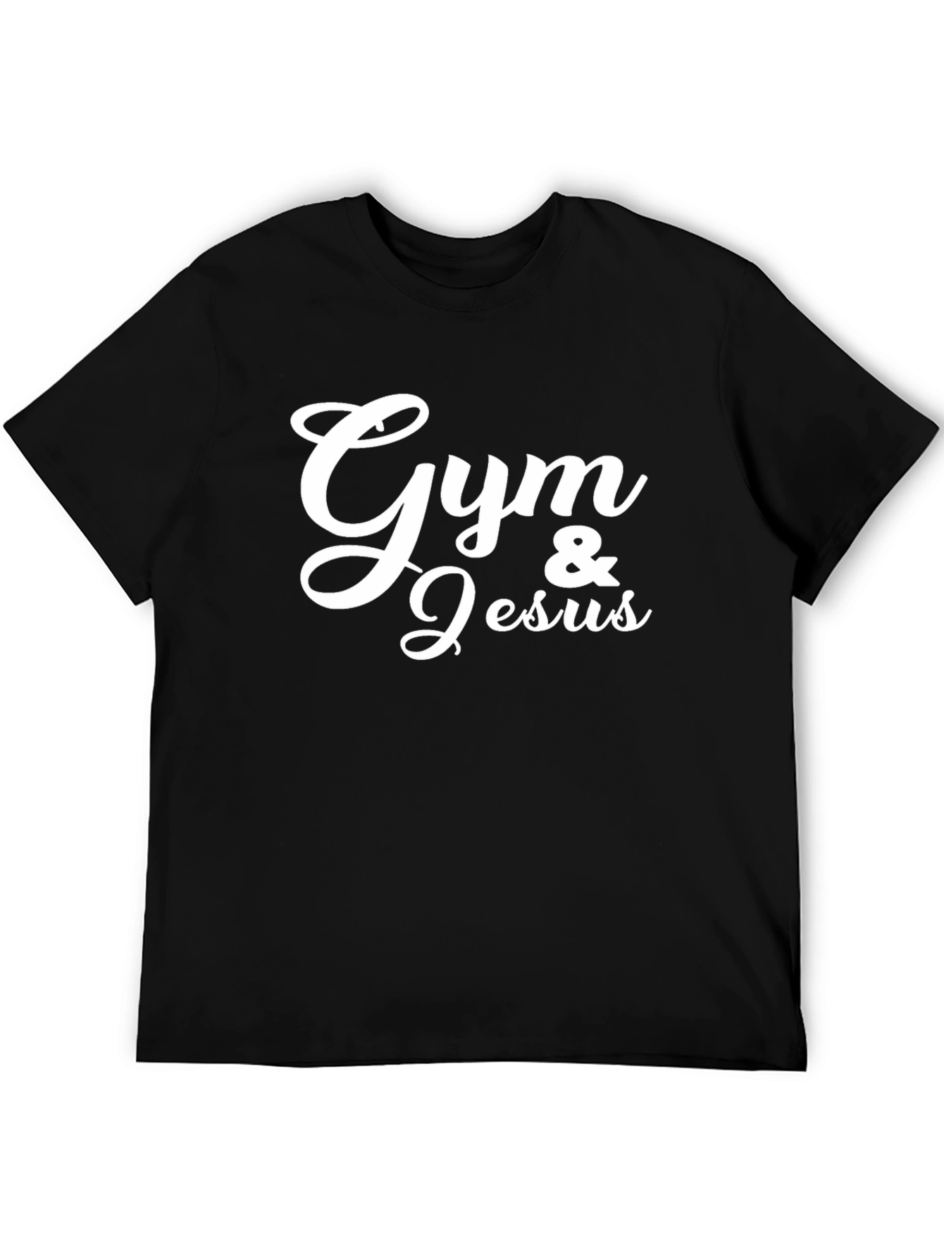Gym & Jesus Graphic Tee - Black