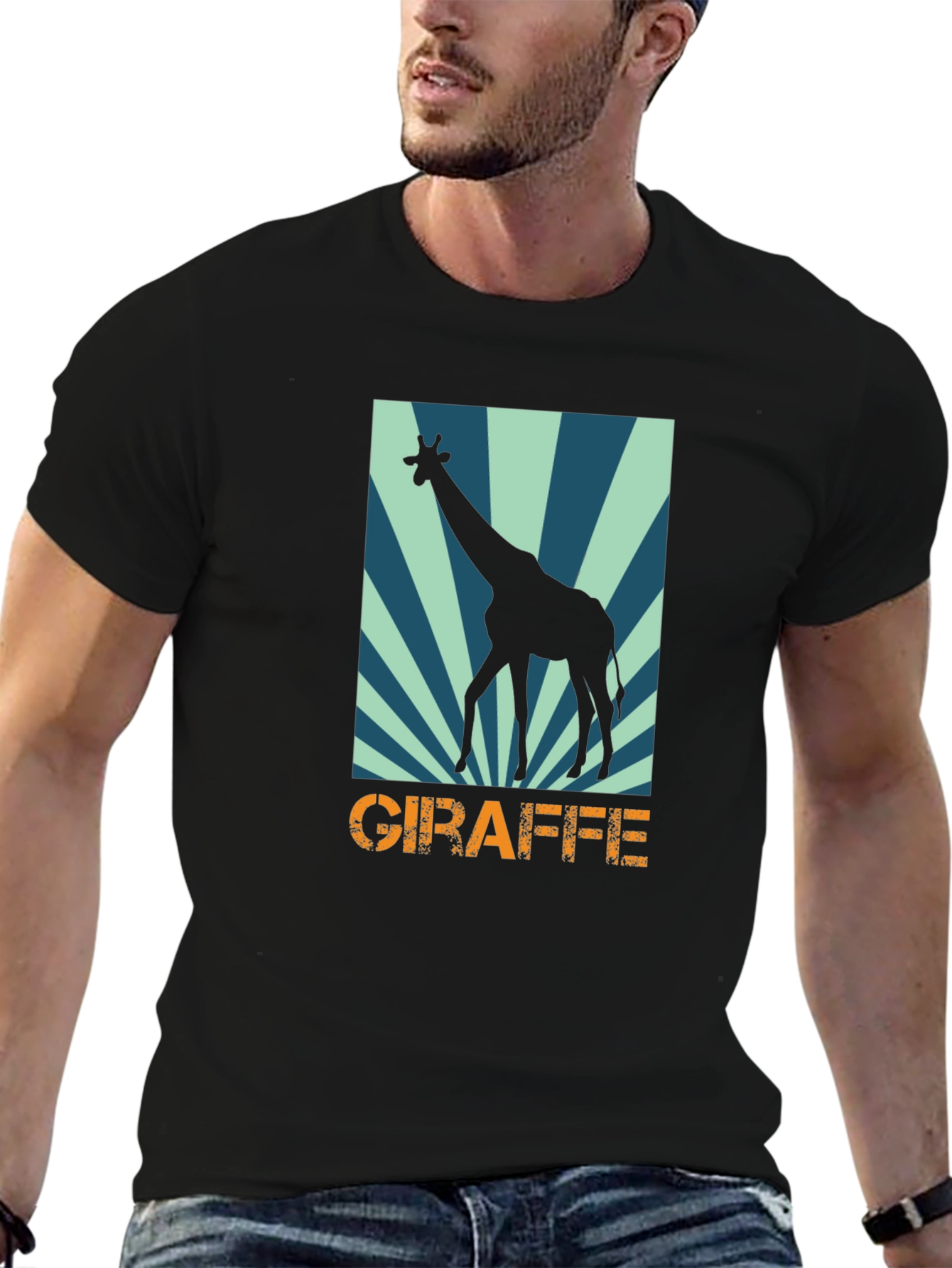 Giraffe Graphic Tee - Stylish Animal Print T-Shirt
