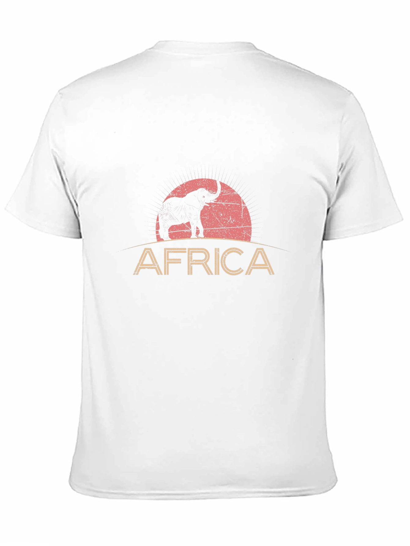 Africa Elephant Graphic T-Shirt - Black