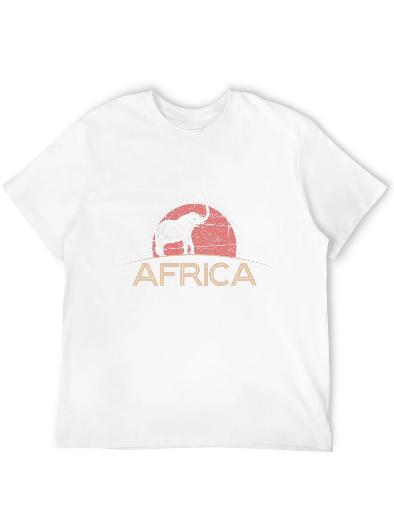 Africa Elephant Graphic T-Shirt - Black