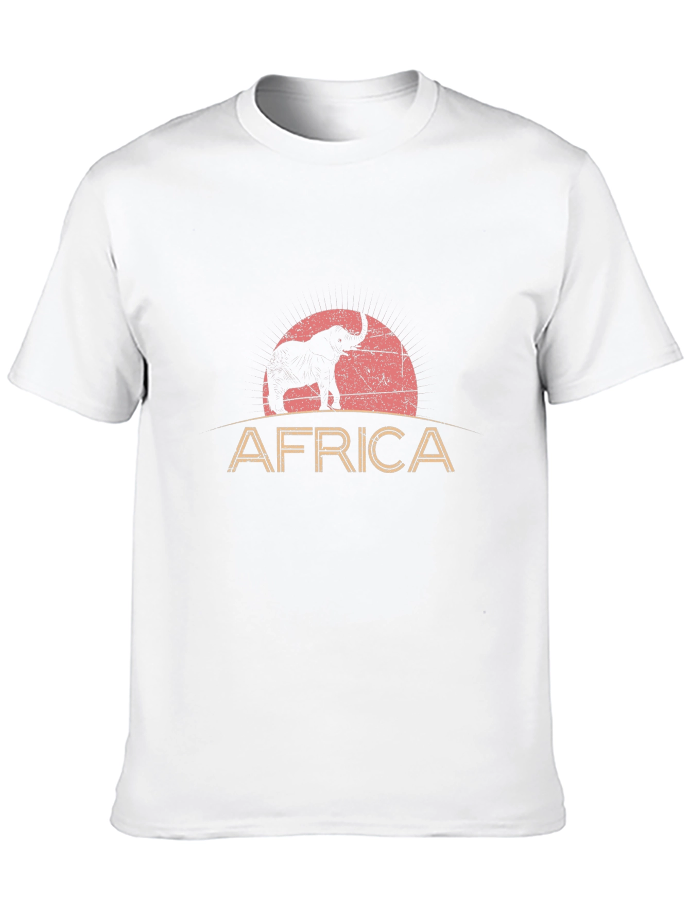 Africa Elephant Graphic T-Shirt - Black