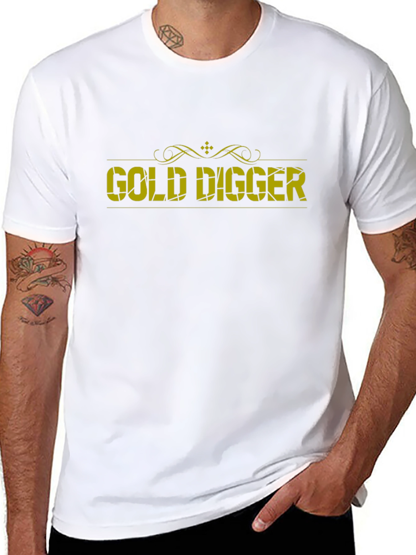 Gold Digger Graphic Black T-Shirt