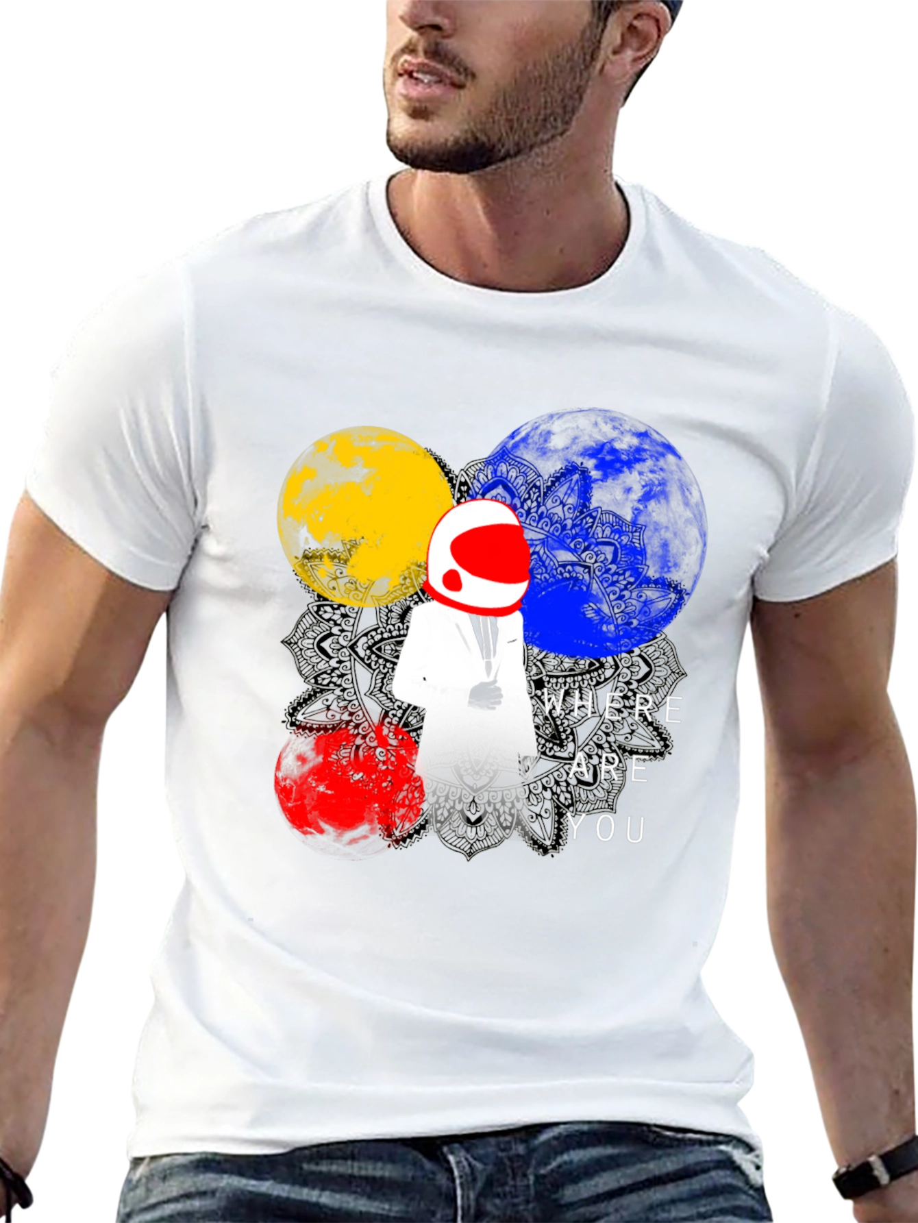 Astronaut Graphic T-Shirt - Where Are You?