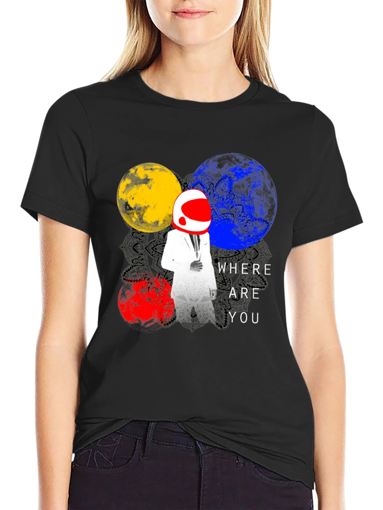 Astronaut Graphic T-Shirt - Where Are You?