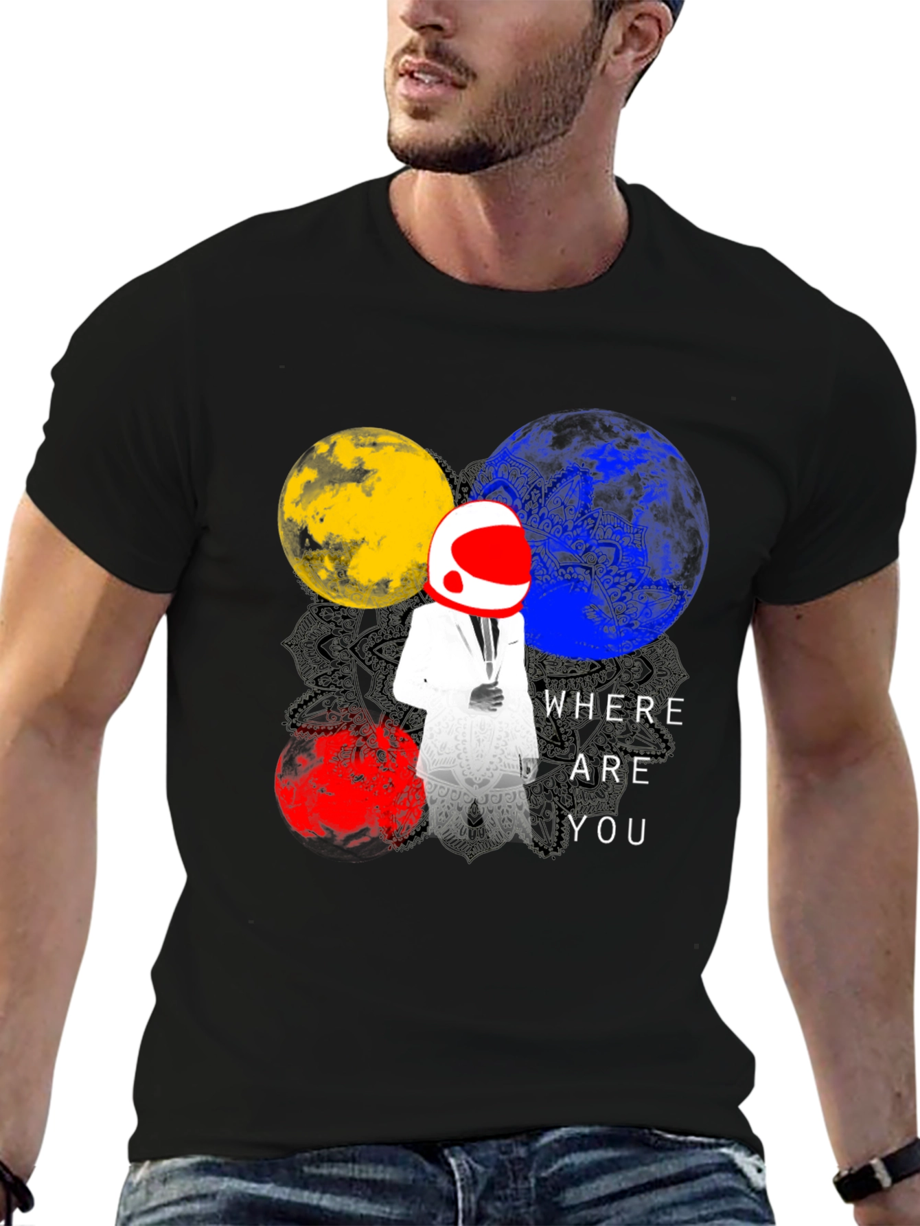 Astronaut Graphic T-Shirt - Where Are You?